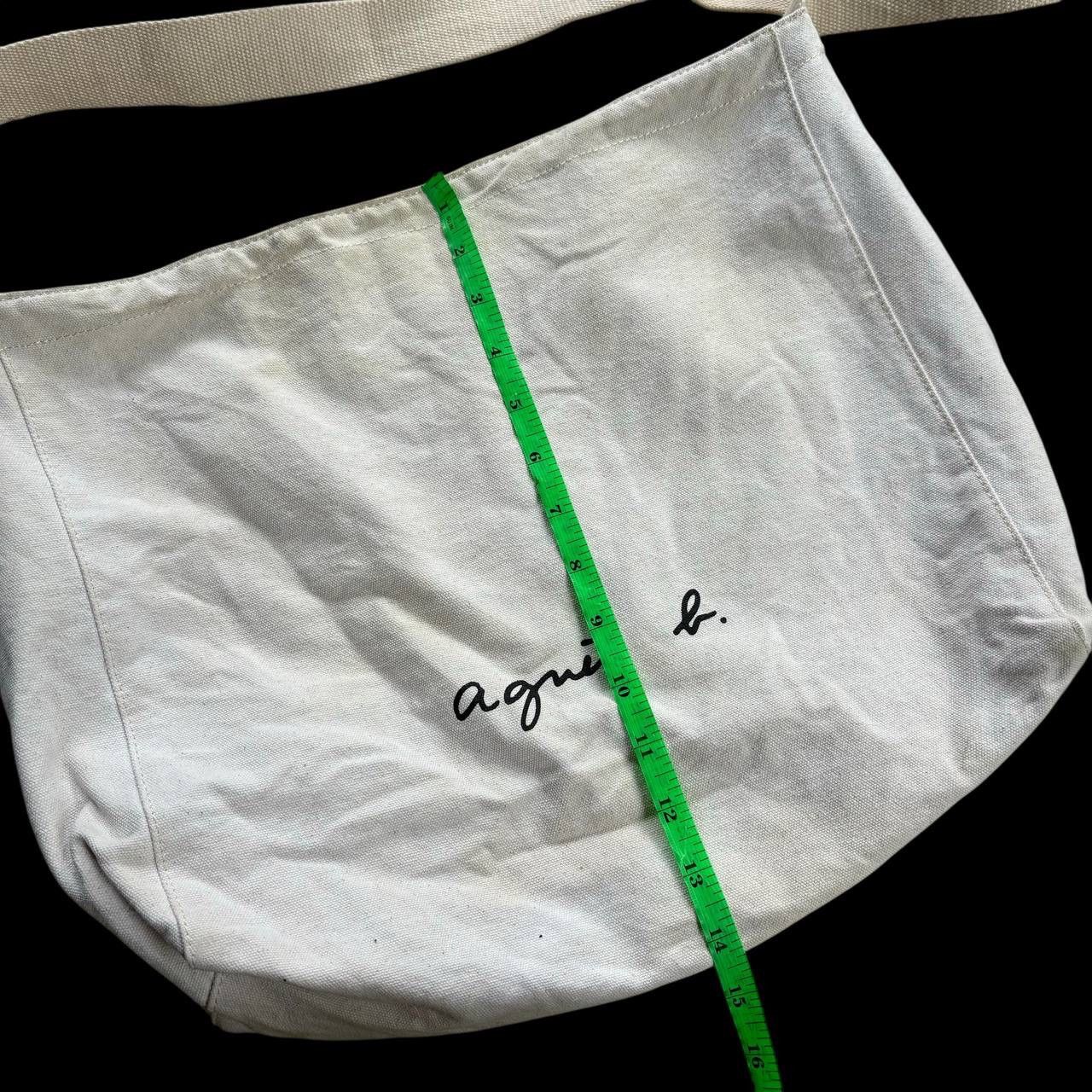 agnes b. Agnes B. Vintage Canvas Messenger Bag White Crossbody Bag Size ONE SIZE - 7 Thumbnail