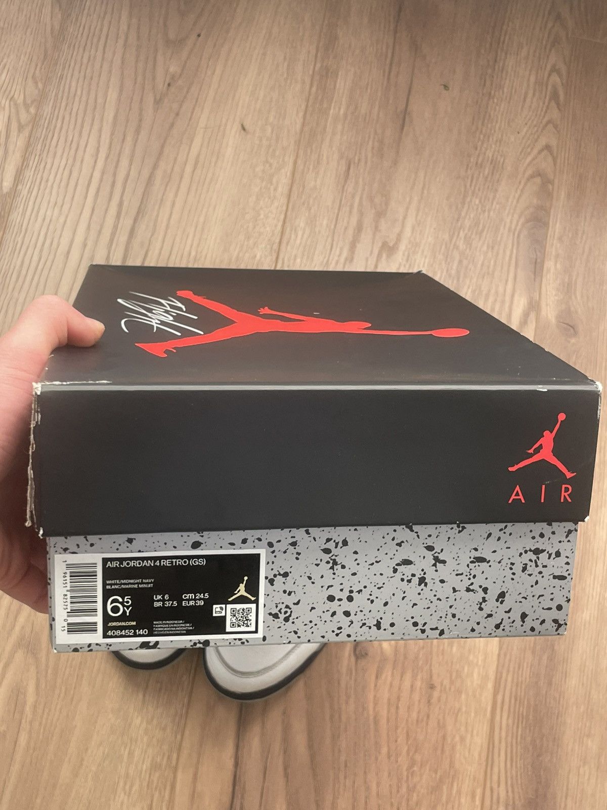 Jordan Brand Jordan 4 White Midnight Navy Size US 6.5 / EU 39-40 - 7 Thumbnail