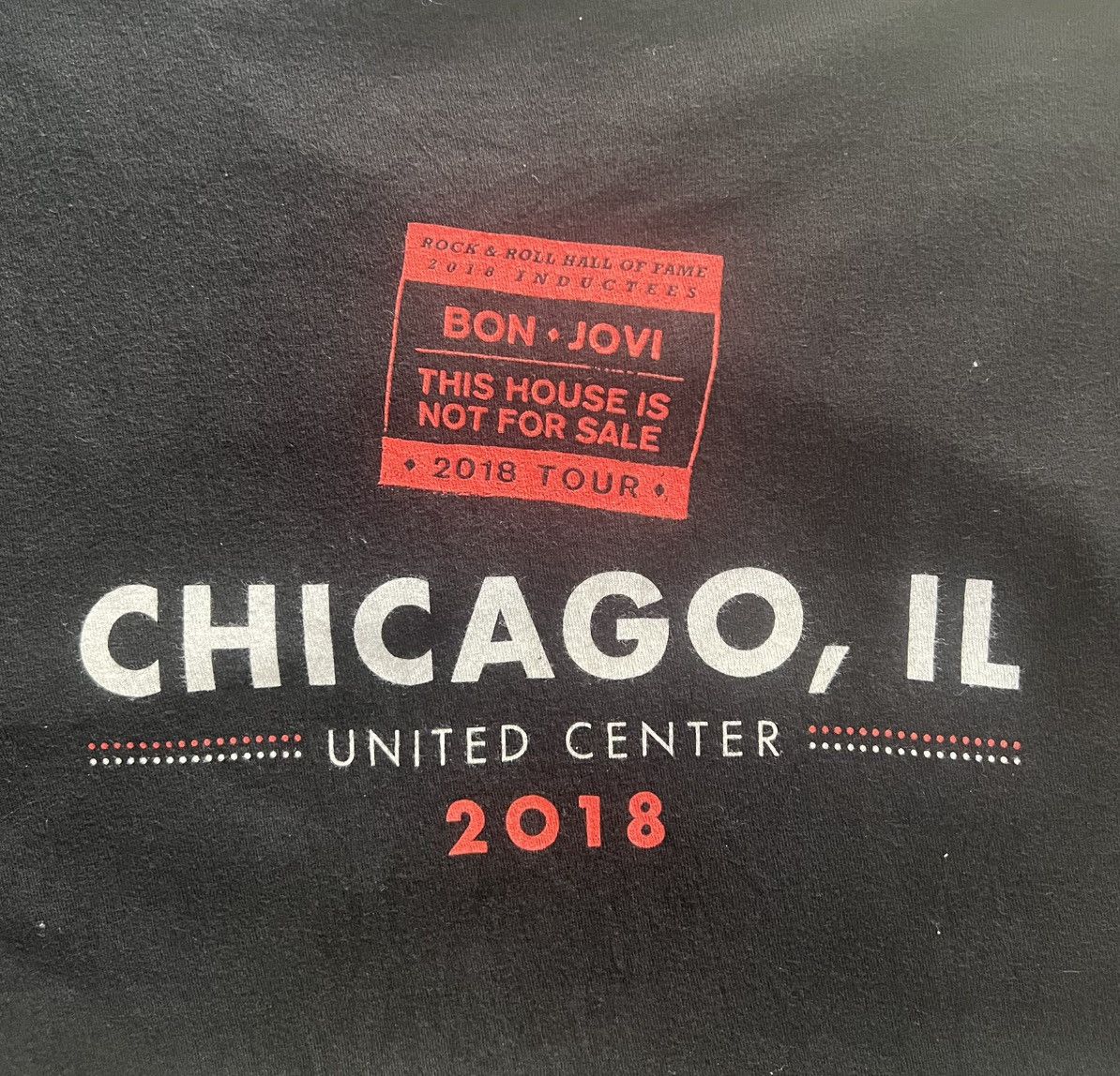 Band Tees Bon Jovi Chicago 2018 Size US L / EU 52-54 / 3 - 4 Thumbnail