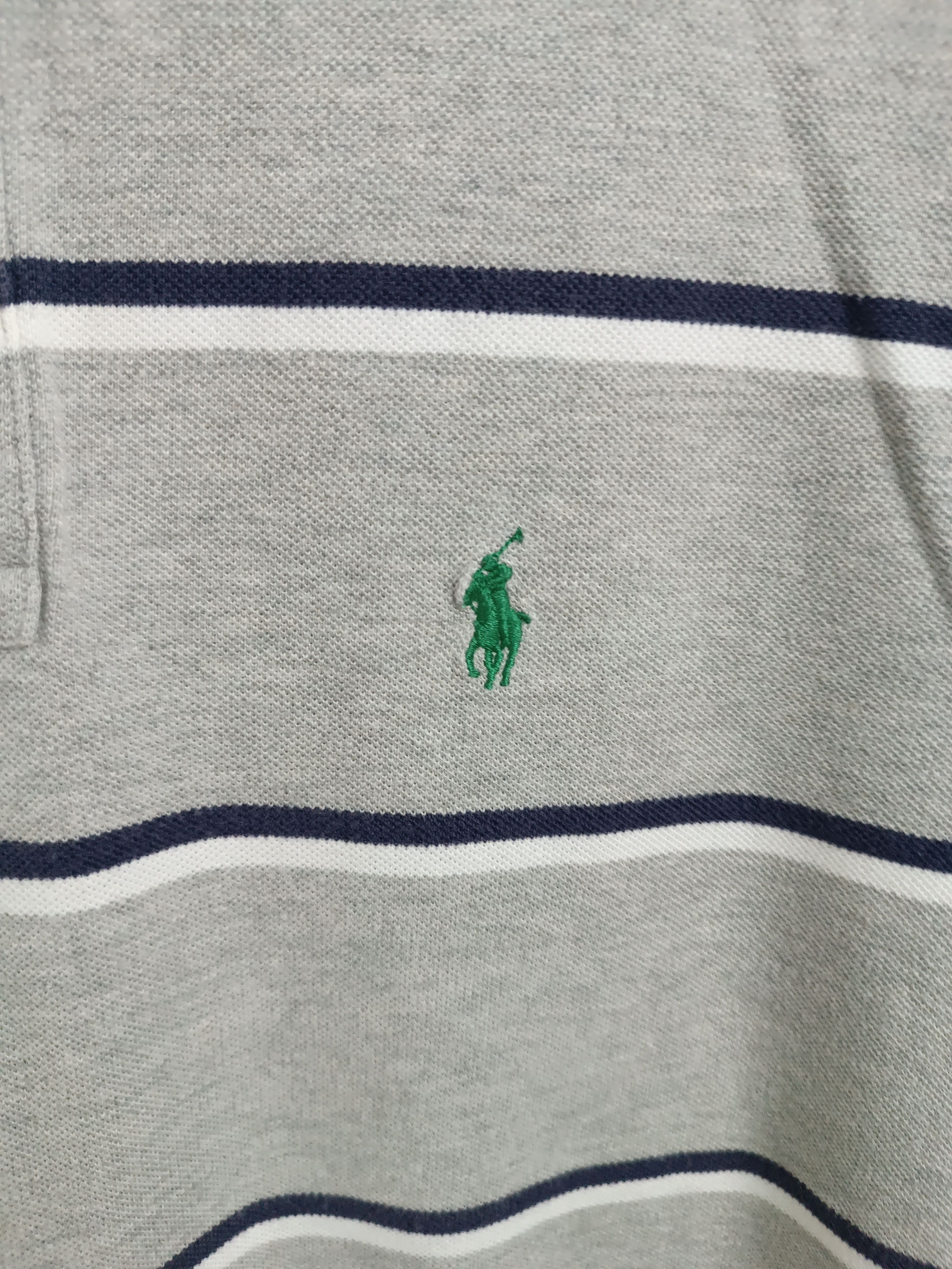 Polo Ralph Lauren VINTAGE POLO RALPH LAUREN STRIPES TEE GRAY VERY RARE Size US L / EU 52-54 / 3 - 18 Thumbnail