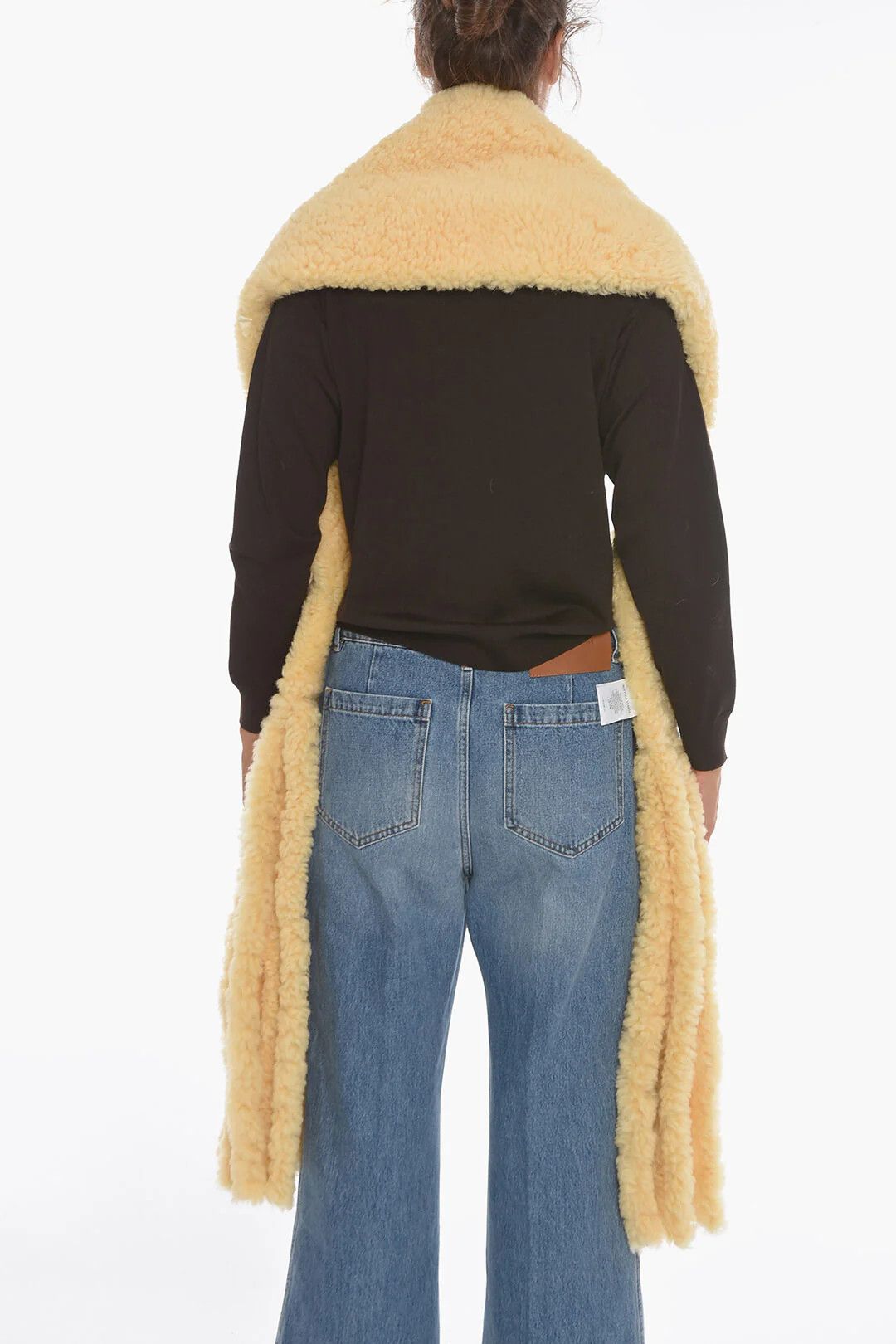 Bottega Veneta og1mm0426 Size: OS / Shearling Scarf in Yellow Size ONE SIZE - 2 Thumbnail