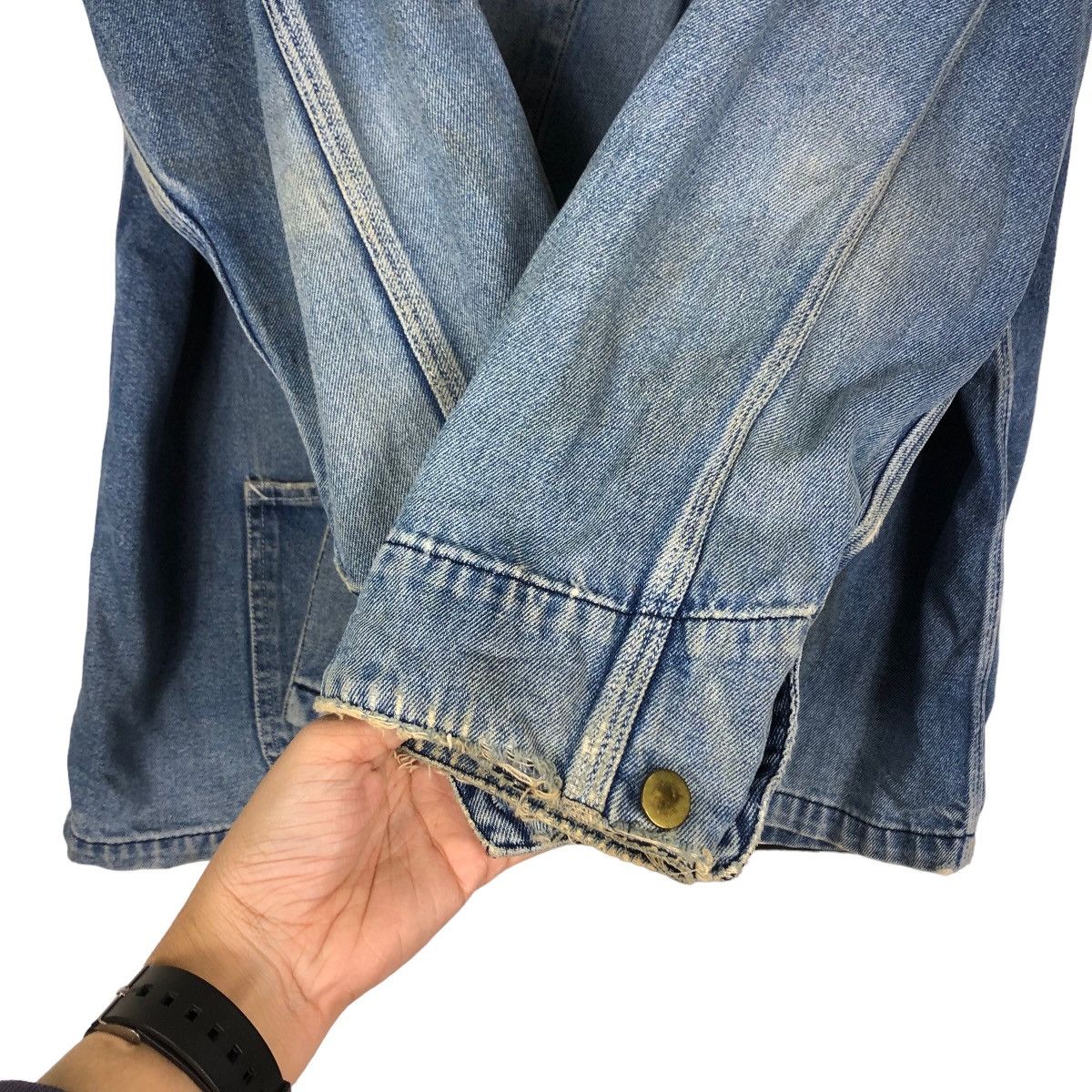 Japanese Brand 🔥Vintage Denim Chore Jacket Soldier Ant Toyo Enterprise Size US M / EU 48-50 / 2 - 15 Thumbnail
