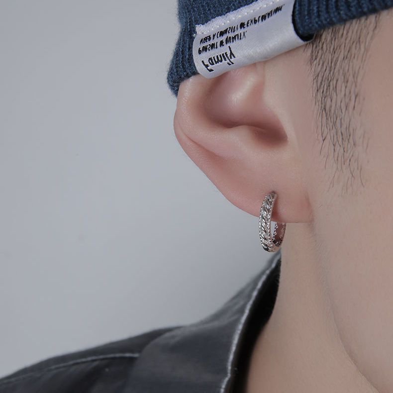 Jewelry × Sterling Silver Retro Earrings One Pairs Chrome Jewelry Size ONE SIZE - 3 Thumbnail