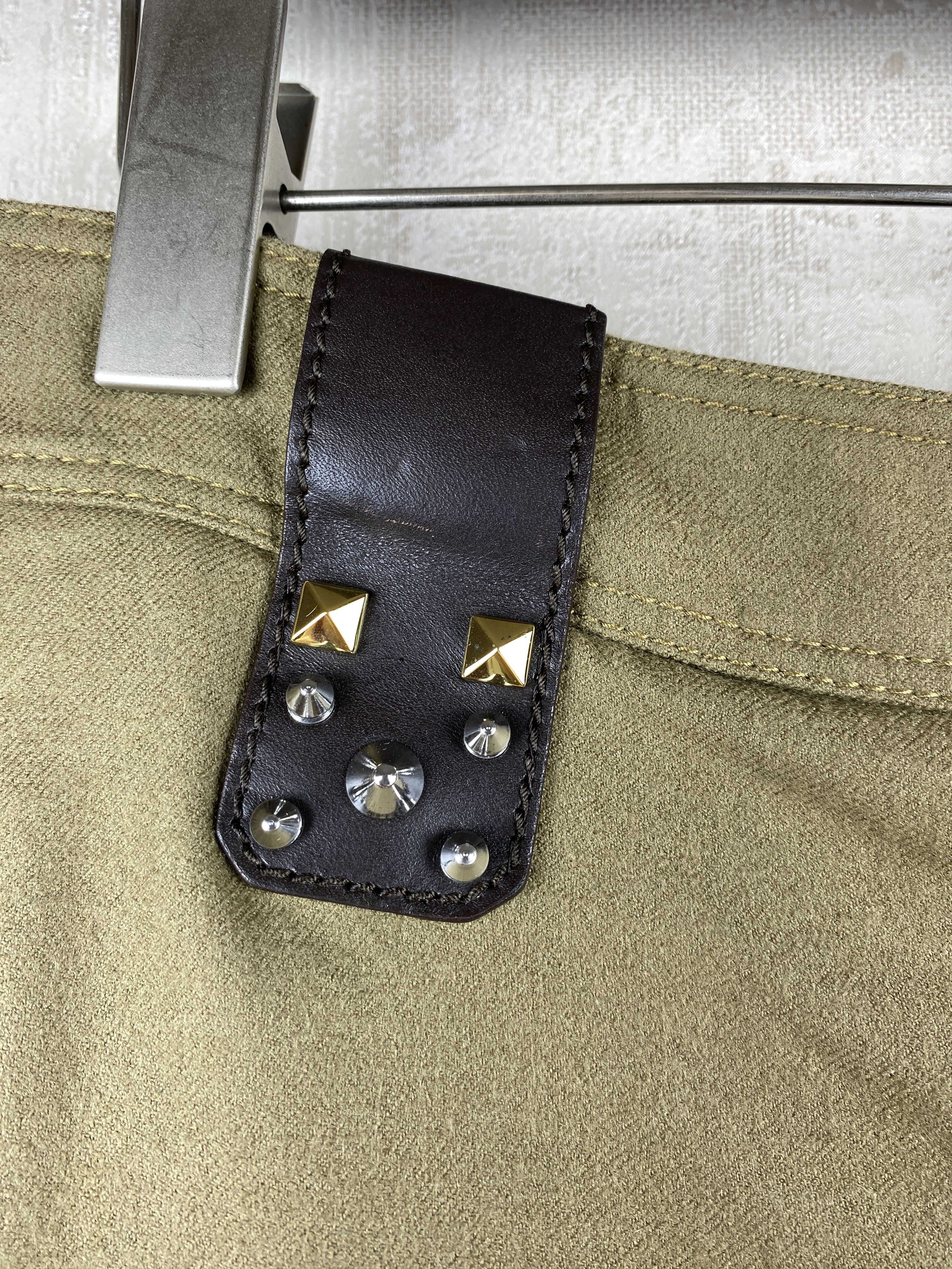 Gucci Gucci Wool Beige Skirt Gold GG Buckle Leather Inserts Size 32" / US 10 / IT 46 - 5 Thumbnail
