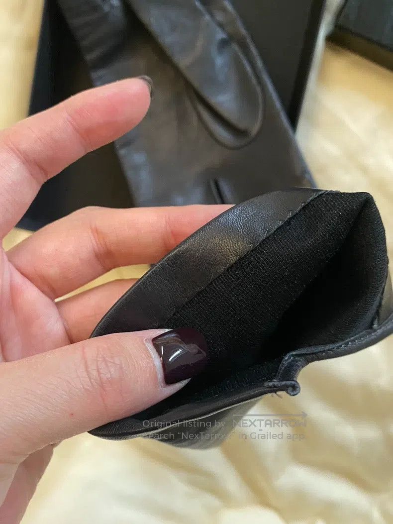 Dries Van Noten Dries Van Noten Charcoal Black Lambskin Gloves Size ONE SIZE - 6 Thumbnail