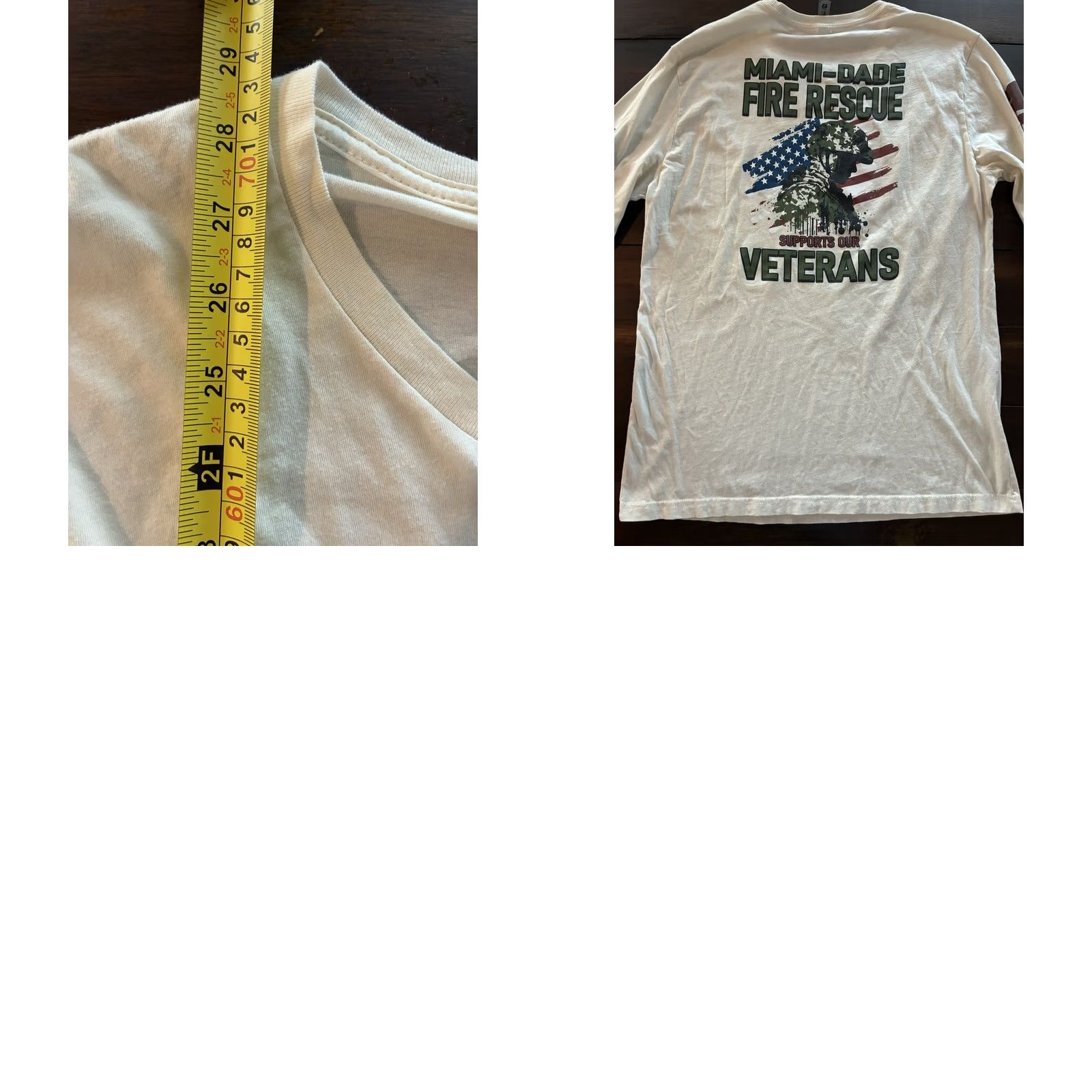 Next Level Firefighter Shirt Metro Dade Local 1403 Long Sleeve Men Large Miami White Size US L / EU 52-54 / 3 - 8 Thumbnail