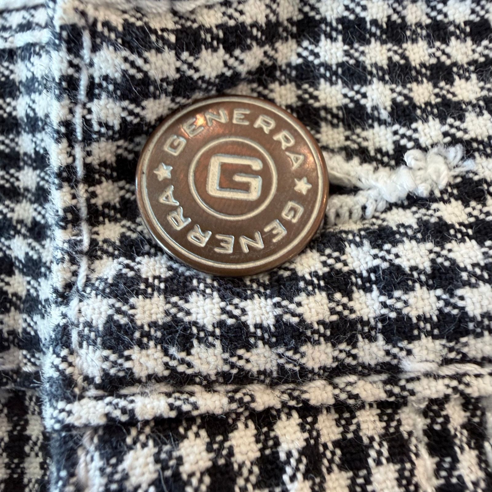 Generra Generra Vintage Checkered High-Rise Denim Shorts Size 32" / US 10 / IT 46 - 6 Thumbnail