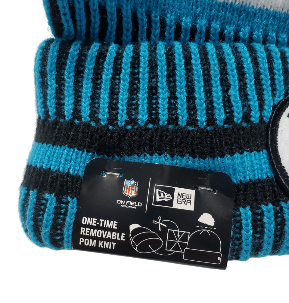 New Era NFL Carolina Panthers Pom Knit Hat Size ONE SIZE - 3 Thumbnail