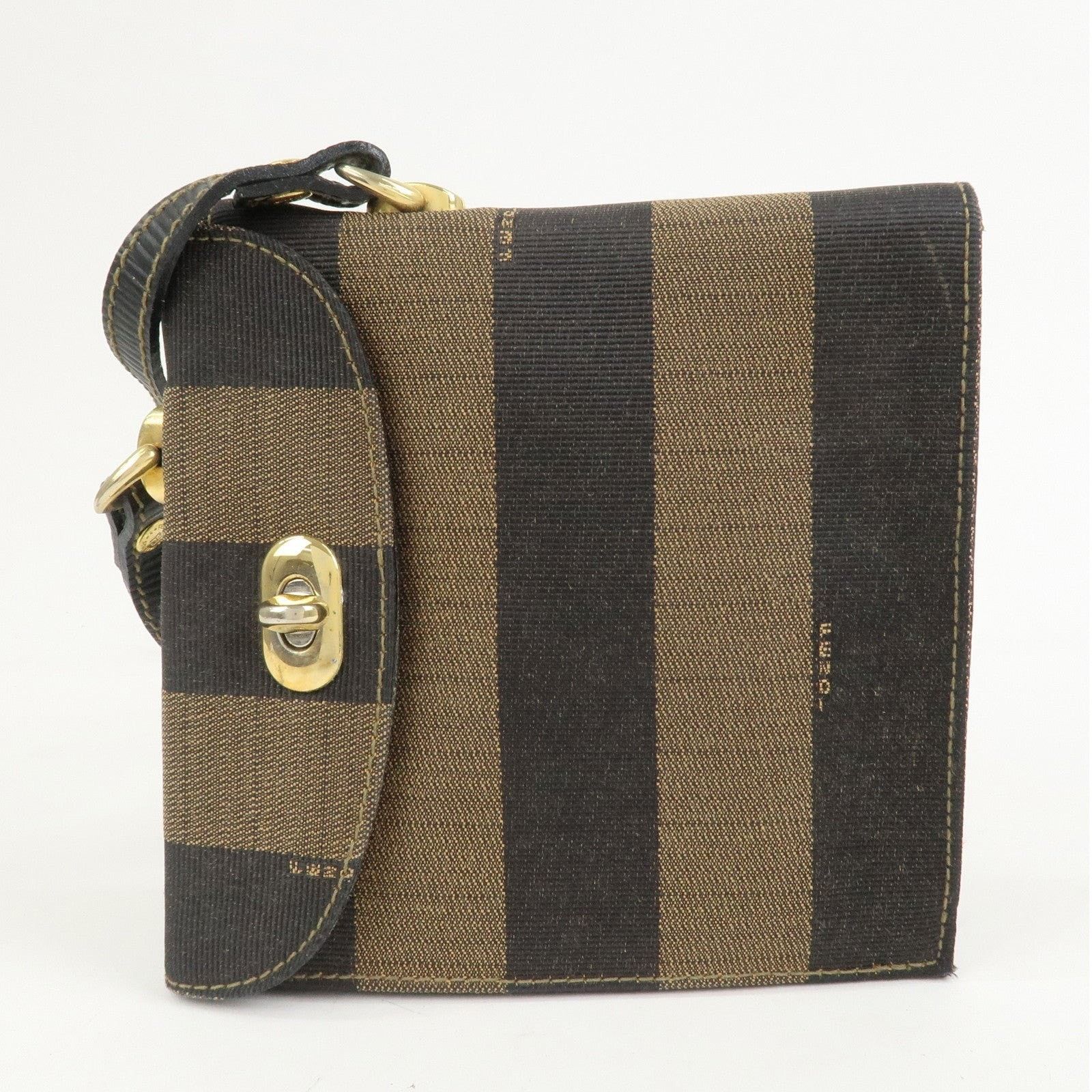 Fendi Fendi Pequin Canvas Crossbody Bag Brown Size ONE SIZE - 2 Thumbnail