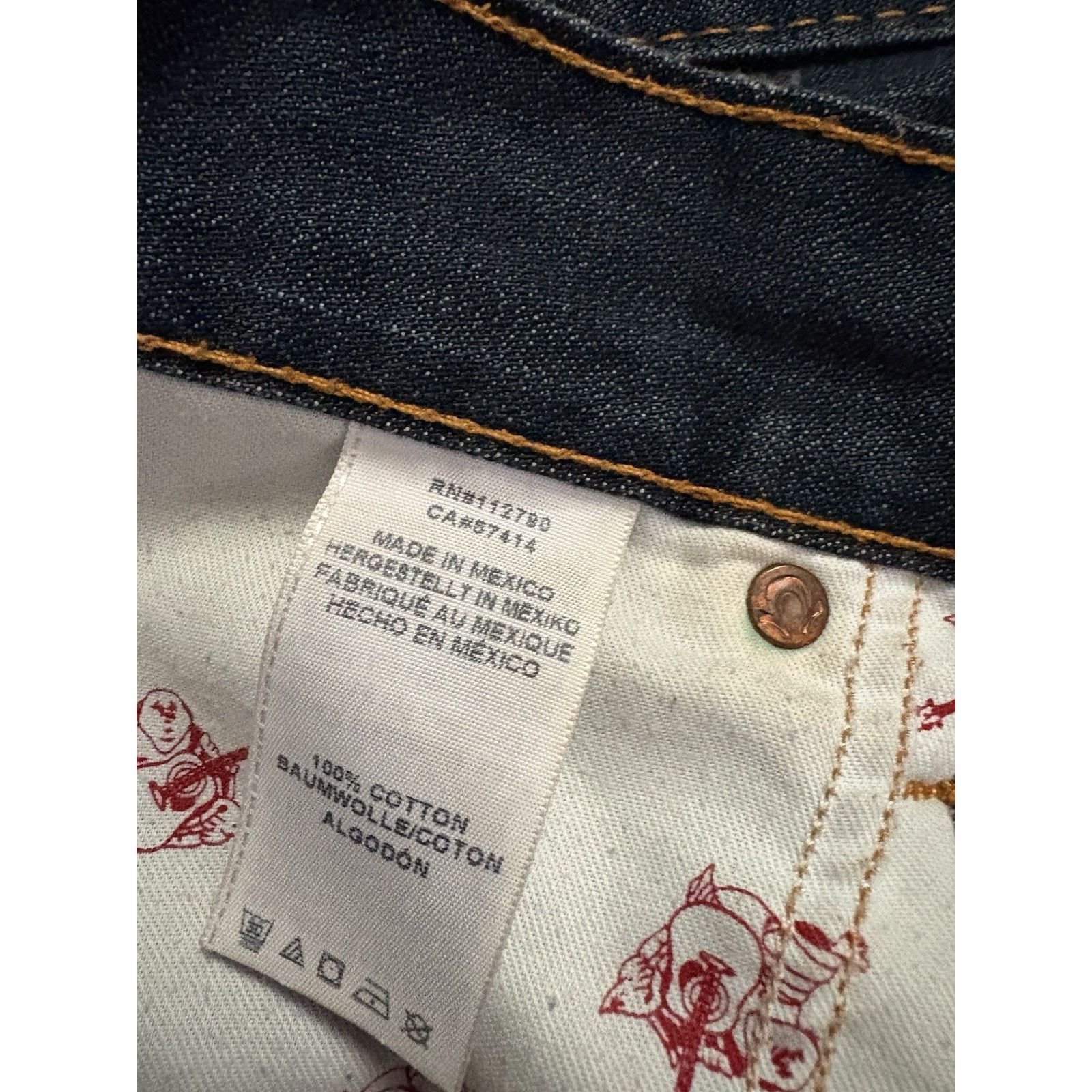 True Religion Shorts Mens 30 Blue Straight Flap Pocket Bermu