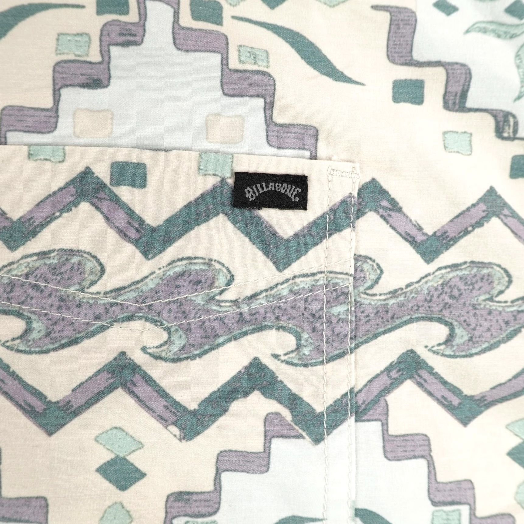 Billabong Billabong Shirt Mens Large Beige Blue Purple Aztec Performance Button Up Surfer Size US L / EU 52-54 / 3 - 3 Thumbnail