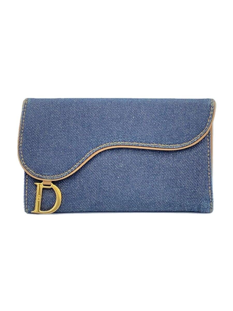 Dior Dior Denim Bi-Fold Wallet Indigo Size ONE SIZE - 1 Thumbnail