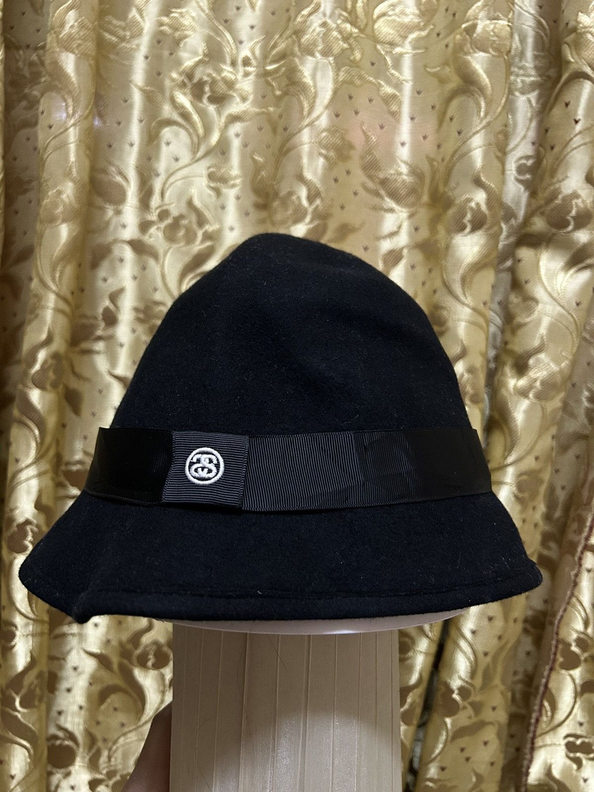 image of Stussy Black Hats Wool, Men's