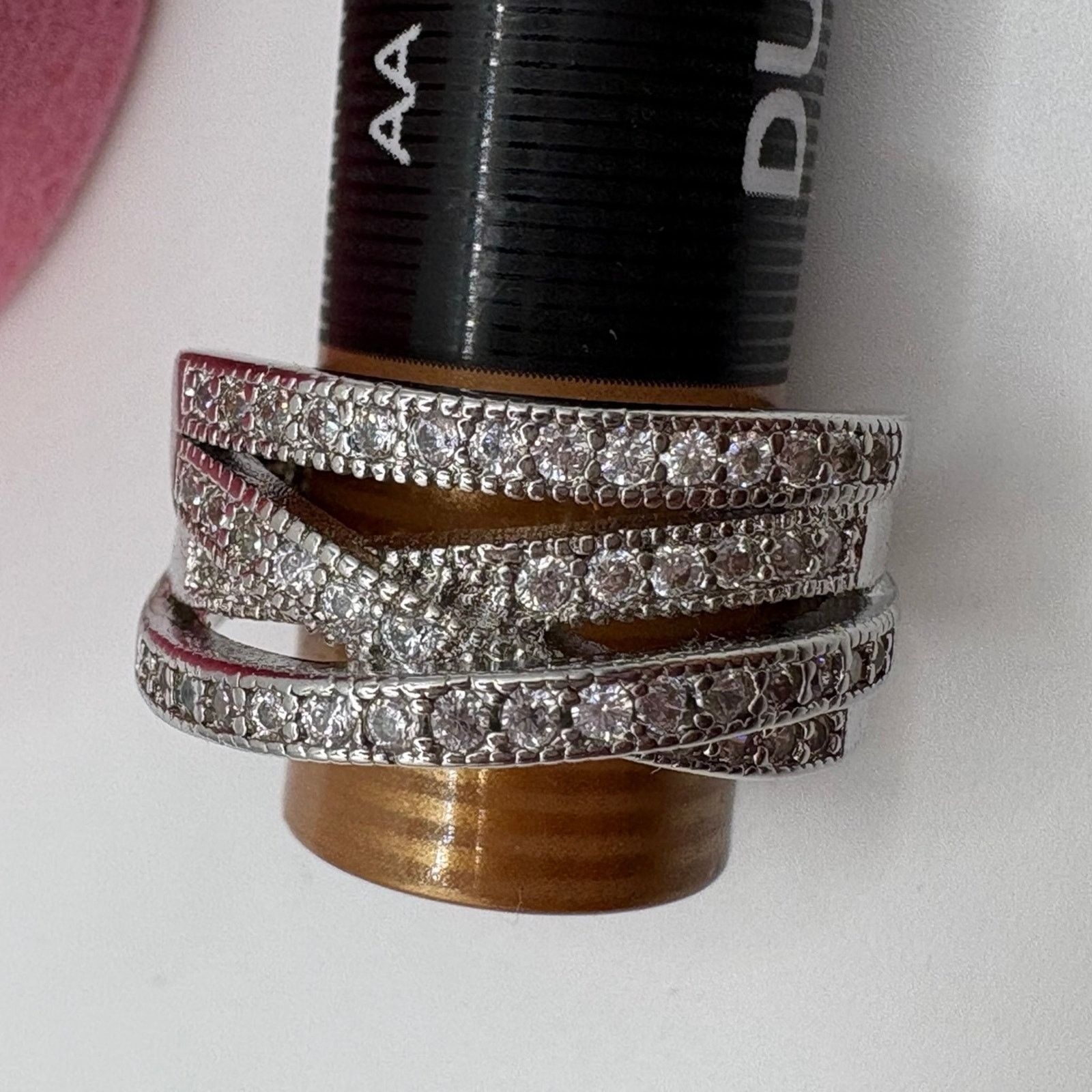 Handmade Statement Ring - Sparkling Multilayer Band Size 7 Size ONE SIZE - 5 Thumbnail
