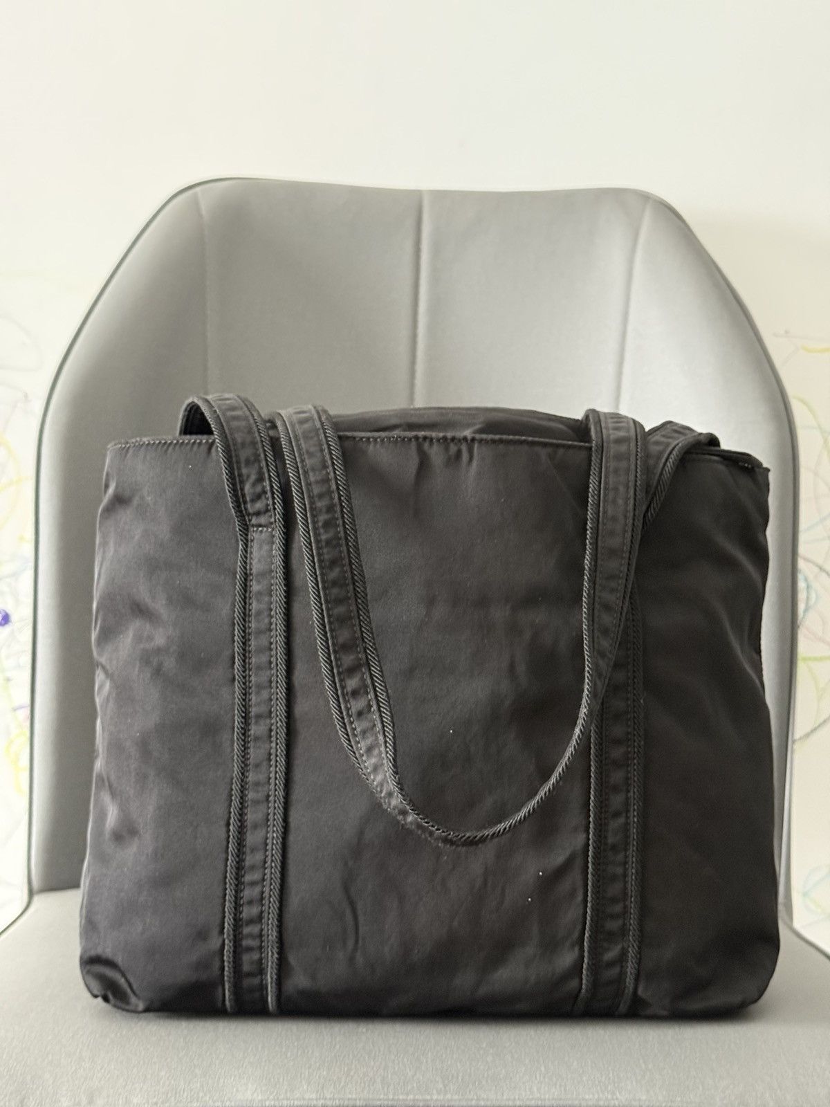 Prada Vintage Prada Black Medium Shoulder Tote Bag Size ONE SIZE - 3 Thumbnail