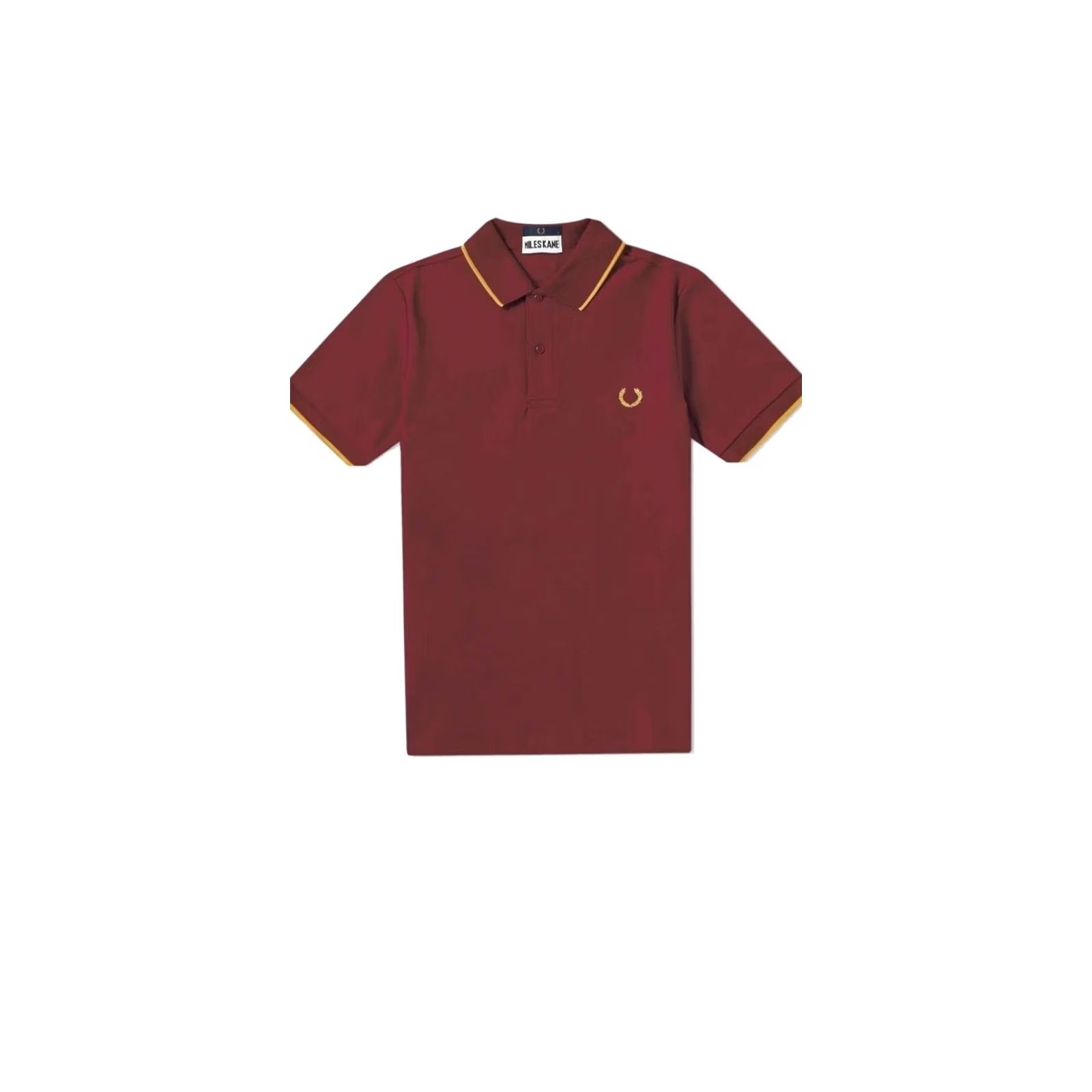 Fred Perry VINTAGE Fred Perry x Miles Kane Polo Tipped Pique Red Polo Shirt Men S Aubergine Size US S / EU 44-46 / 1 - 2 Thumbnail