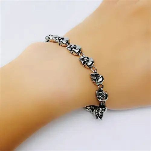 Jewelry Kawashima x Aoi Skull Bracelet Y2K Punk Chain Gotch Size ONE SIZE - 3 Thumbnail