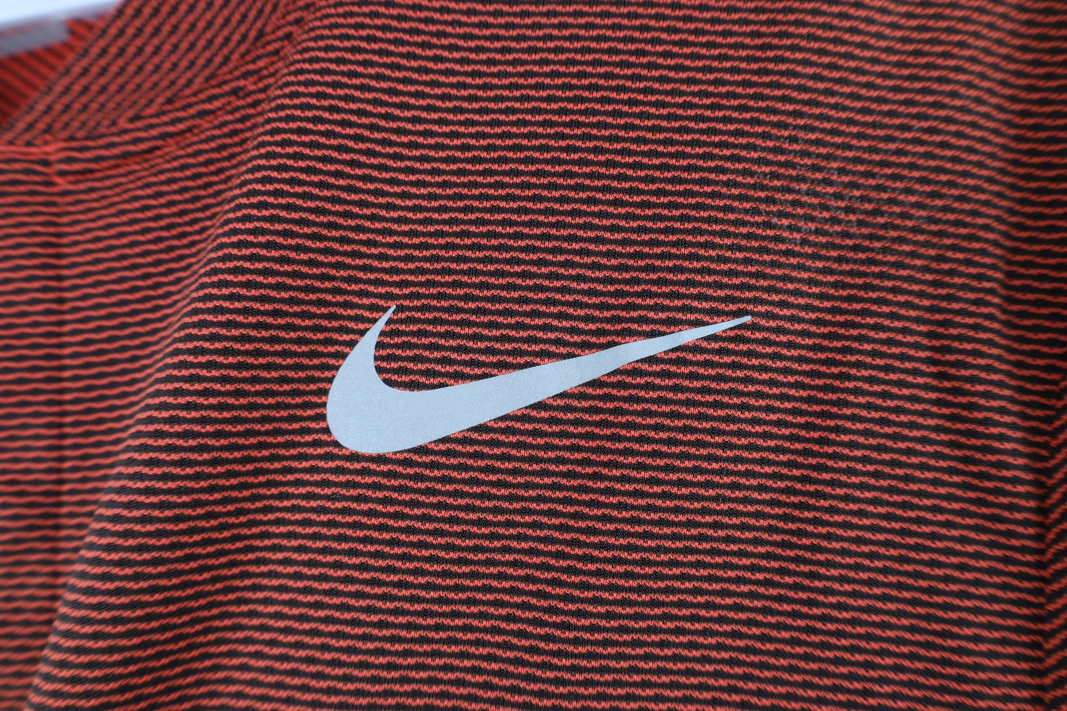Nike × Vintage Nike Golf Knit Short Sleeve Henley Golf Polo Shirt Orange Size US L / EU 52-54 / 3 - 4 Thumbnail