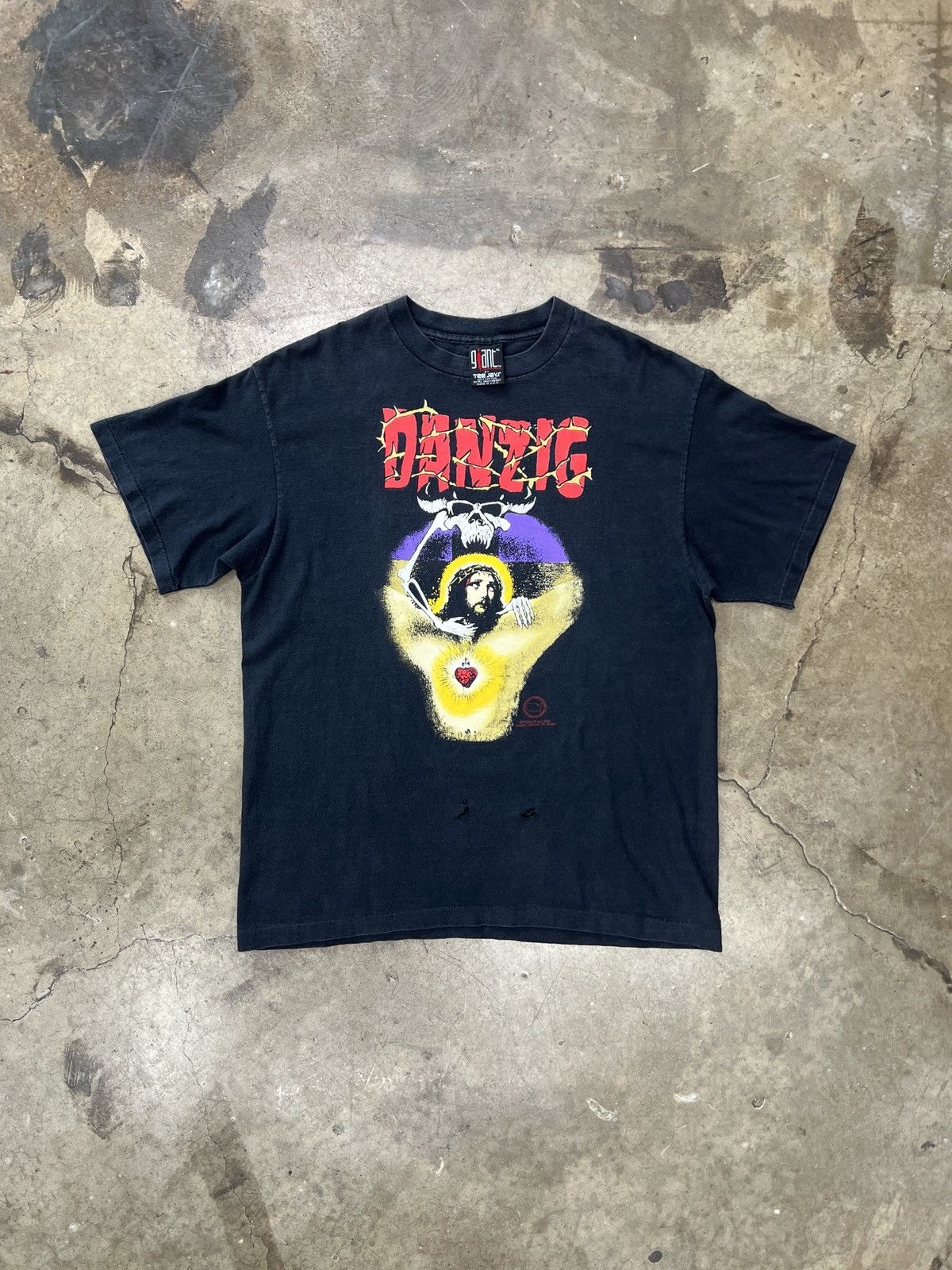 Band Tees Vintage Danzing 1988 God Don't Like It Tee XL Giant Size US XL / EU 56 / 4 - 2 Thumbnail