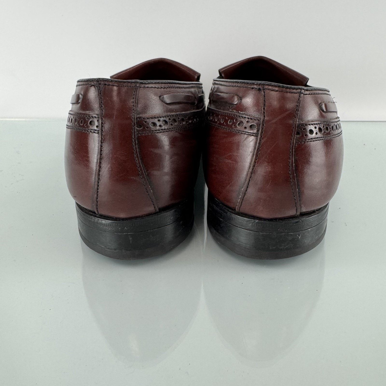 Florsheim Florsheim VTG Loafers 9.5 3E Burgundy Wing Tip Tassels USA Size US 9.5 / EU 42-43 - 3 Thumbnail
