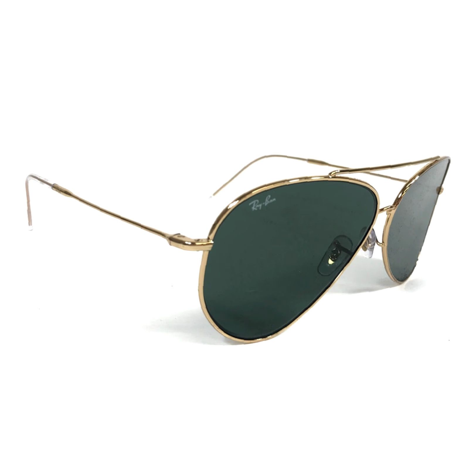 VINTAGE Ray-Ban Aviator Sunglasses Unisex Adults Green Lenses 62mm
