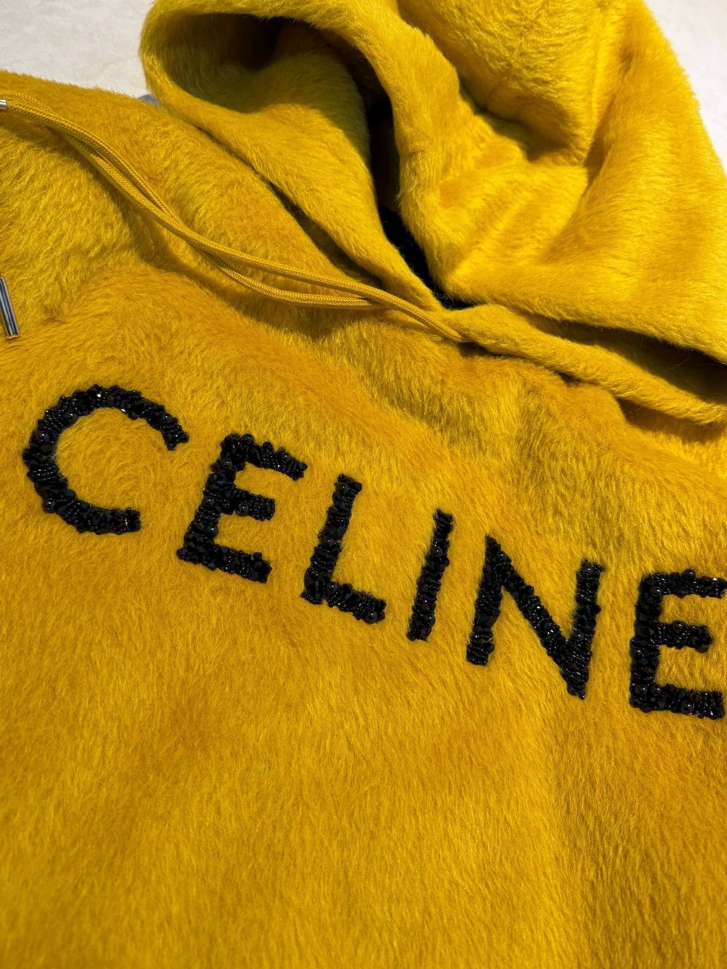 Celine CELINE FW22 Alpaca Hoodie Colorblock Logo Crystal S GD NWT Size US S / EU 44-46 / 1 - 2 Thumbnail