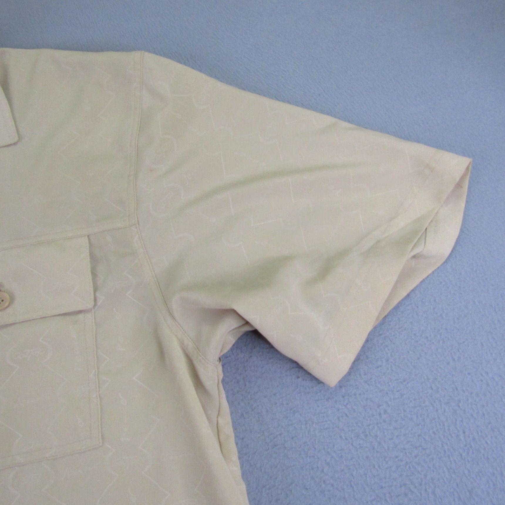 Vintage VINTAGE Cal Top Shirt Mens XL Beige Button-Up Collared Short Sleeve Vintage: Cal Top Shirt Mens XL Beige Button-Up Collared Short Sleeve Size US XL / EU 56 / 4 - 2 Thumbnail