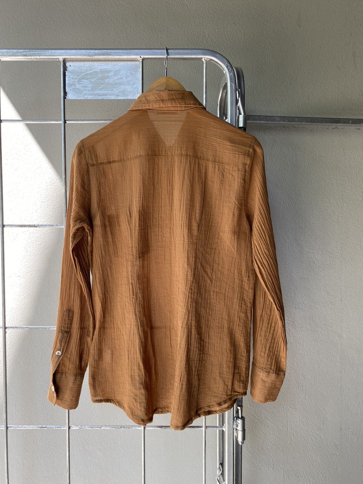 OPEN YY THE OPEN PRODUCT Sheer Brown Long-Sleeve Shirt Size S / US 4 / IT 40 - 2 Thumbnail