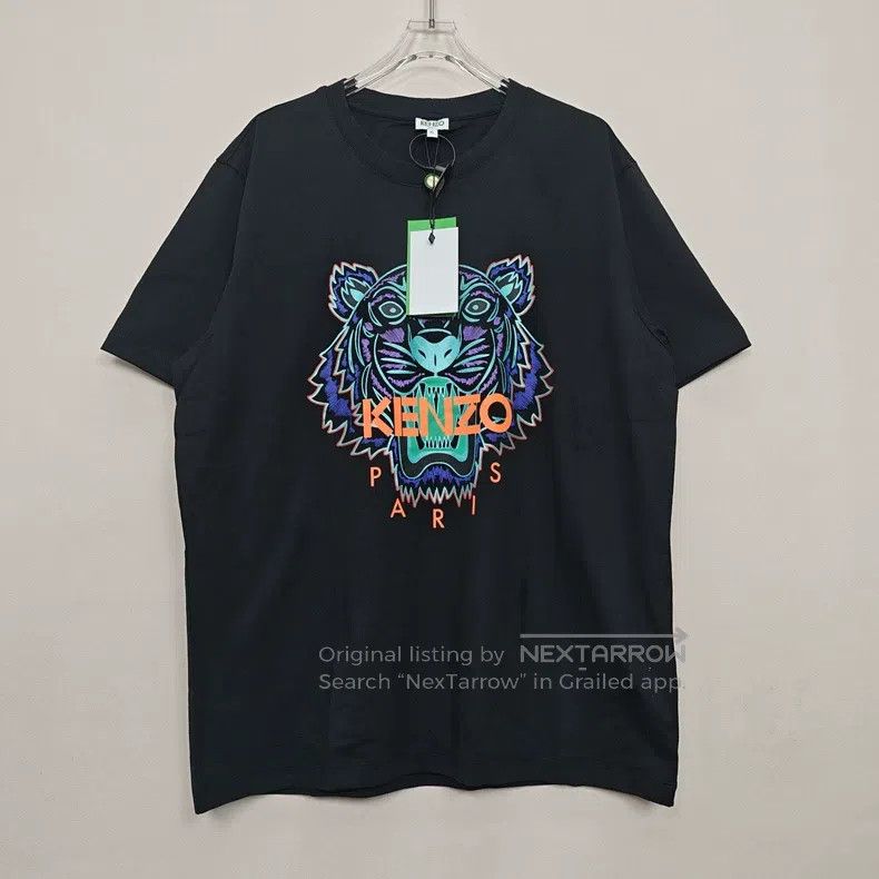 Kenzo Kenzo Black Classic Tiger Head Printed Logo Short-Sleeve T Size XL / US 12-14 / IT 48-50 - 1 Thumbnail
