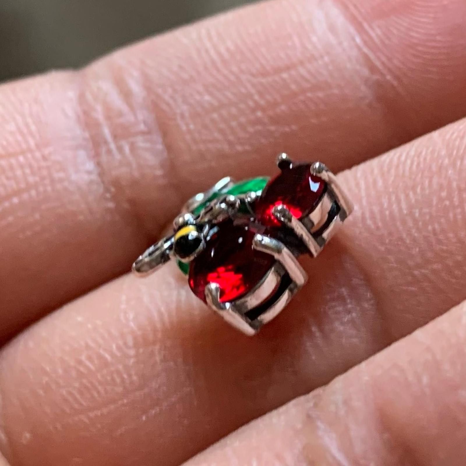 Other NWOT Cherry Fruit Crystal Dangle Charm Sterling Silver 925 Size ONE SIZE - 8 Thumbnail