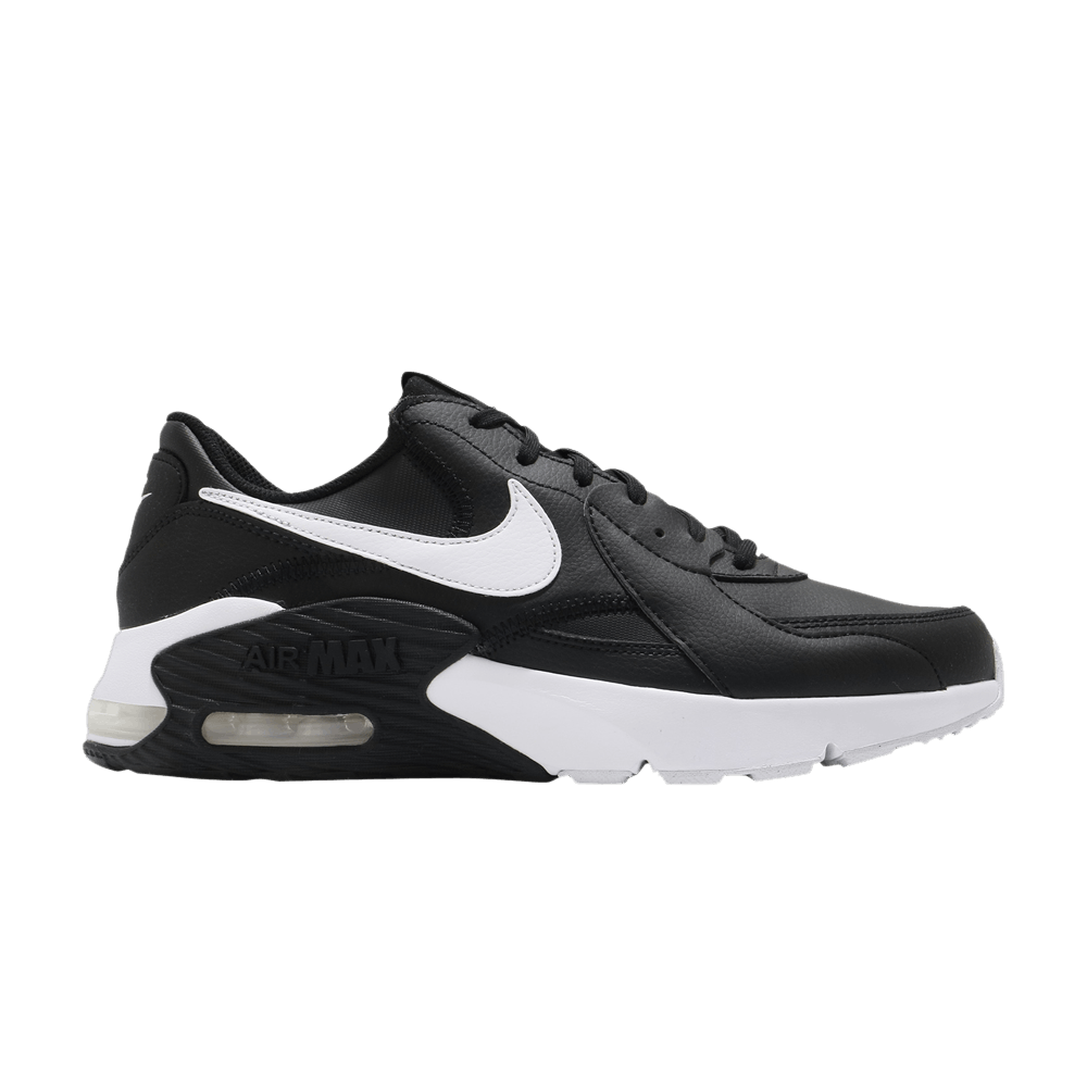 image of Nike Air Max Excee Leather Black White Shoes, Men's (Size 10)