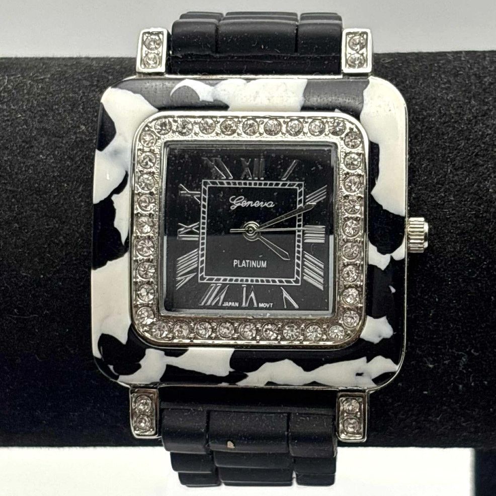Geneva Black & White Geneva Men's Watch Size ONE SIZE - 1 Thumbnail