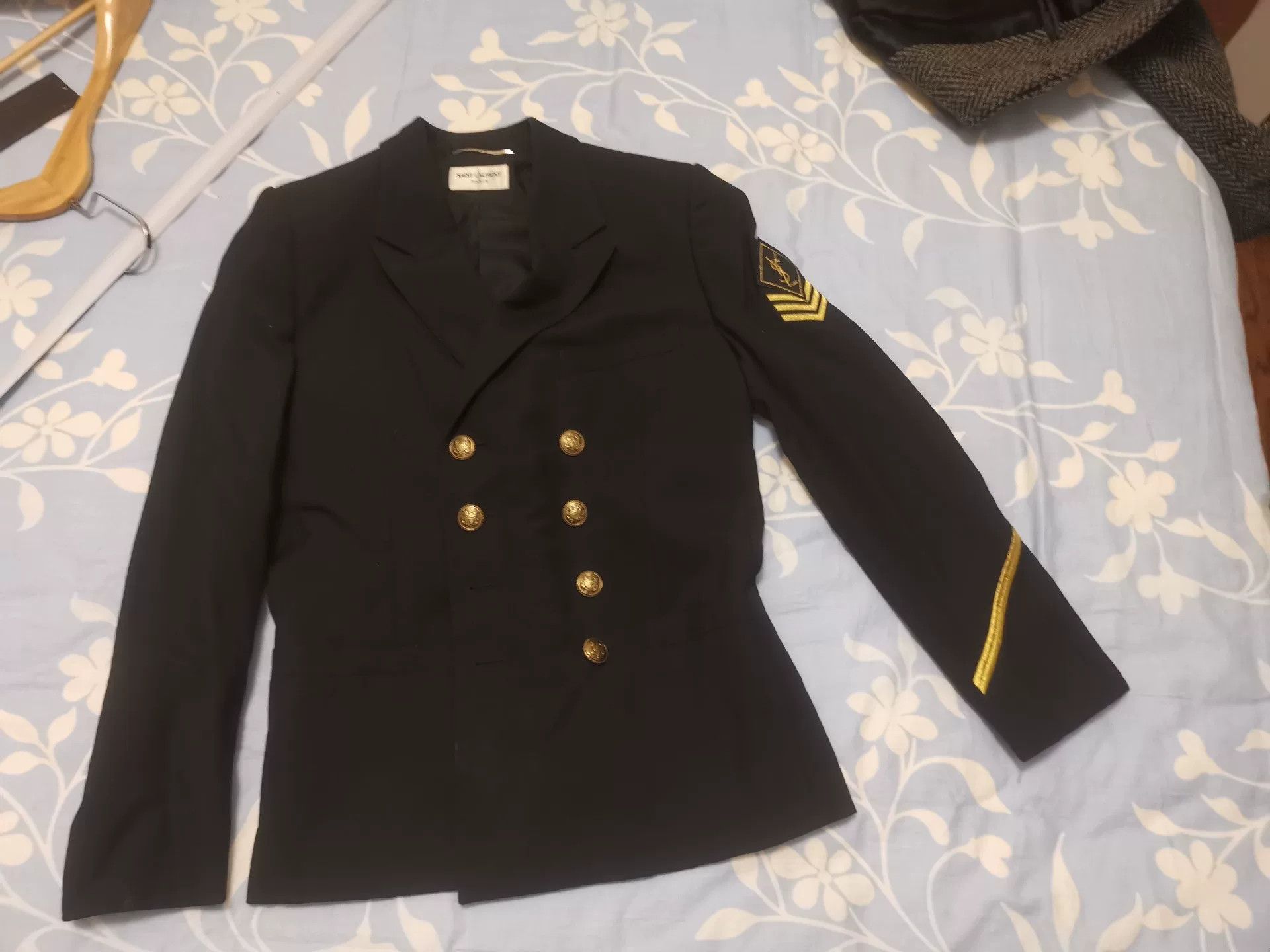 Saint Laurent Paris Saint Laurent Black Double-Breasted Blazer Size US S / EU 44-46 / 1 - 1 Thumbnail
