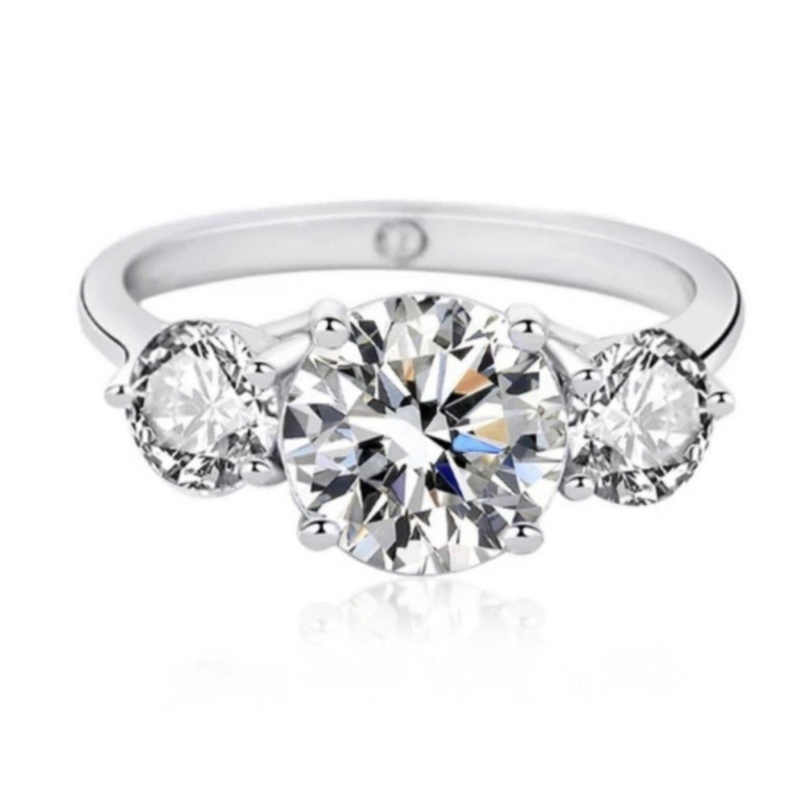 Other 2 CT Moissanite Three-Stone Engagement Ring 925 6 Size ONE SIZE - 11 Thumbnail
