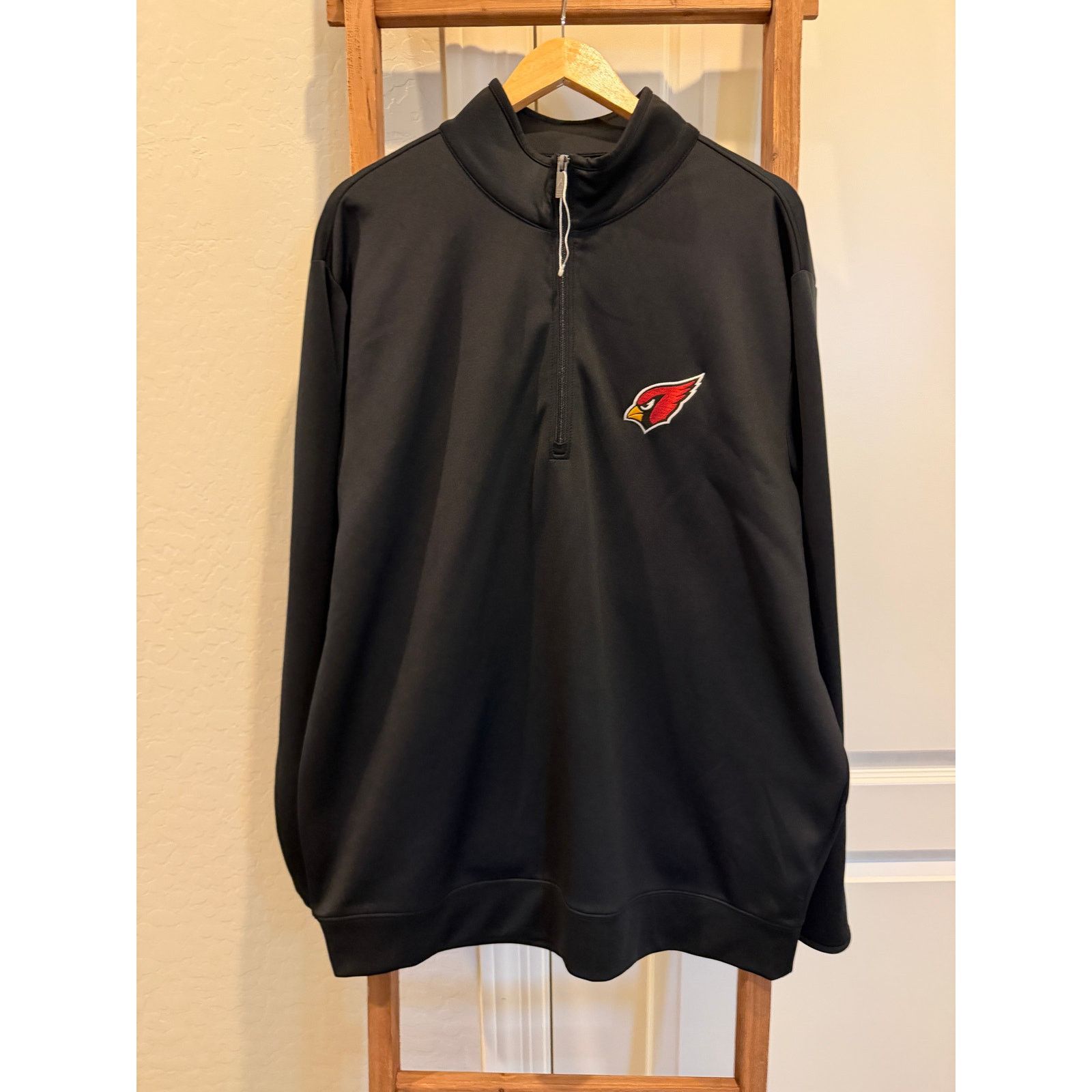 Antigua AZ Cardinals Antigua Content Quarter-Zip Pullover- Black- XL Size US XL / EU 56 / 4 - 1 Thumbnail
