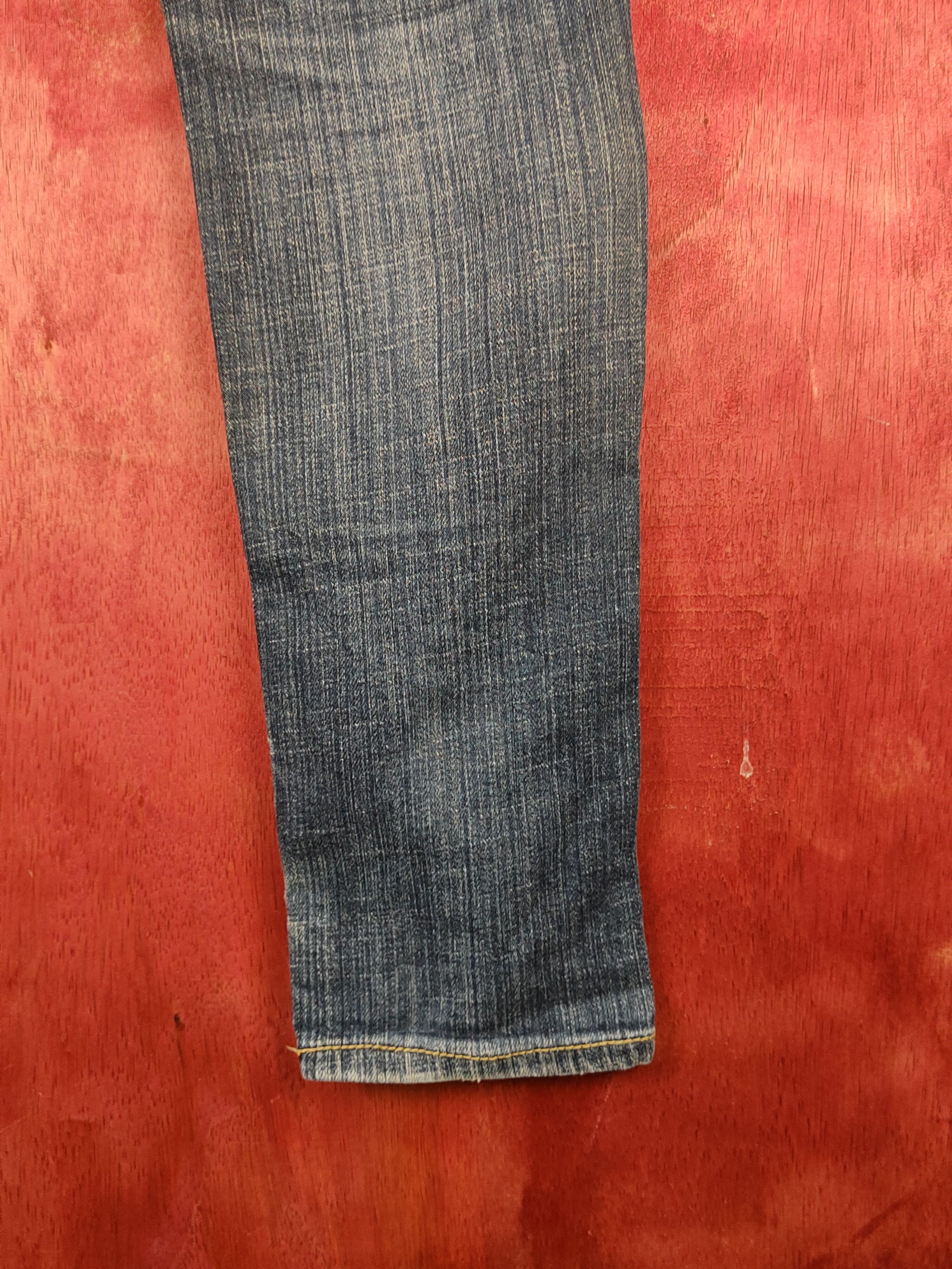 Japanese Brand N Dark Blue Distressed Ripped Jeans #S2220 Size 29" - 11 Thumbnail