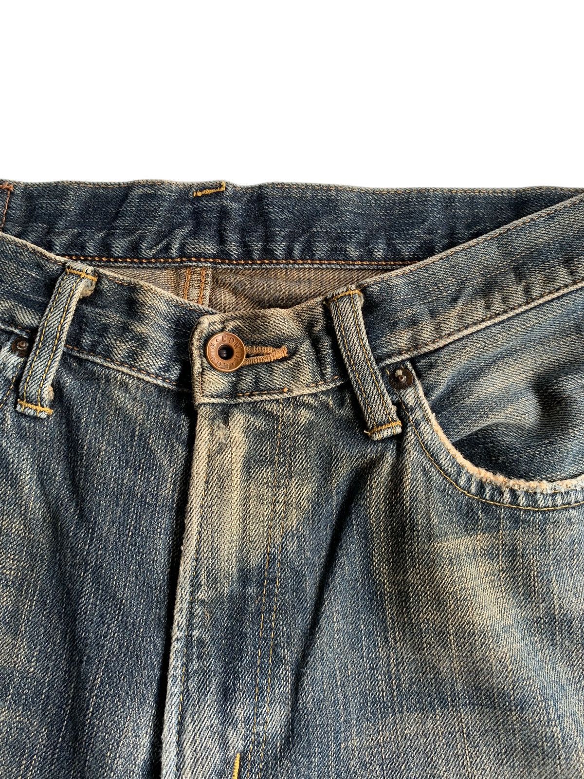 Edwin × If Six Was Nine × Kapital VINTAGE EDWIN 505Z SELVEDGE FADED MUDWASH DISTRESSED DENIM🎌 Size US 31 - 15 Thumbnail