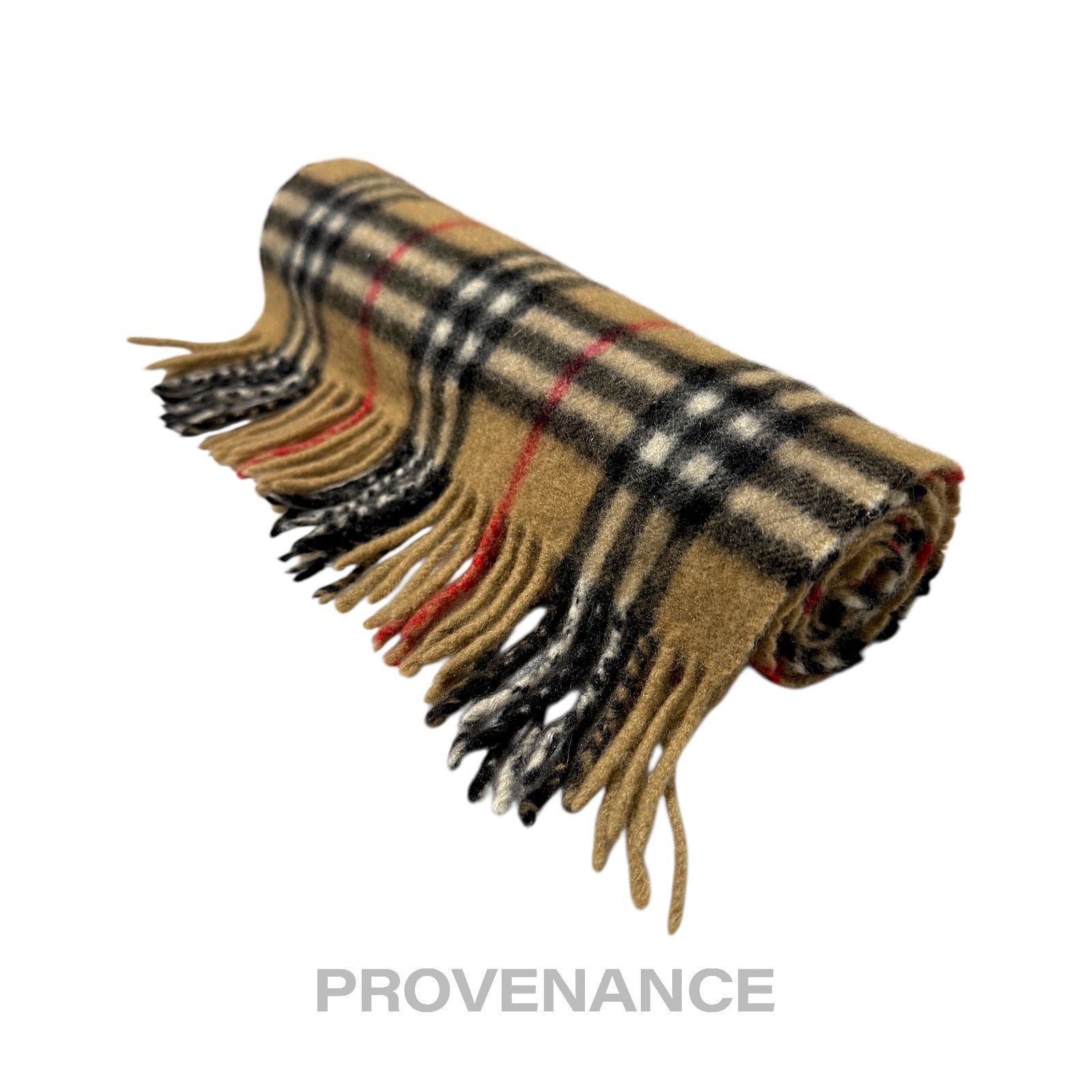 Burberry 🔴 Vintage Burberrys Scarf Nova Check 100% Cashmere Camel Size ONE SIZE - 6 Thumbnail