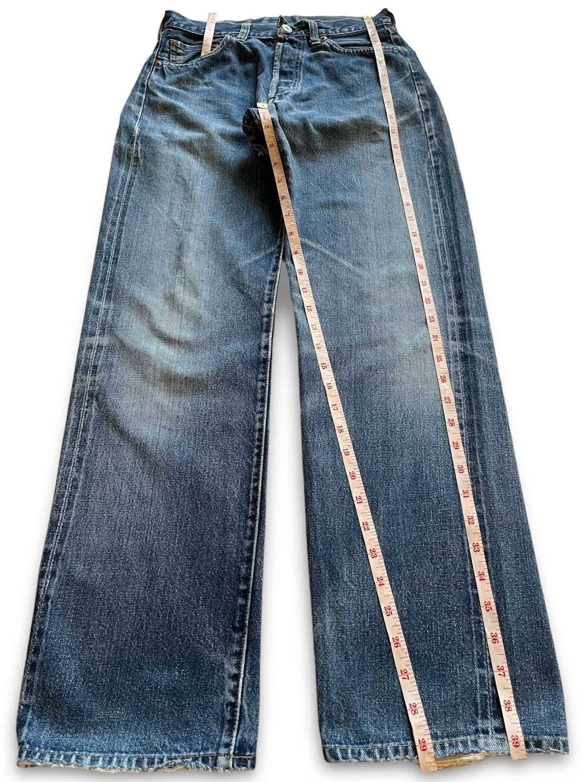 Levi's Vintage USA 80s Levis 501 Big E Selvedge Button 555 Jeans Size US 27 - 12 Thumbnail