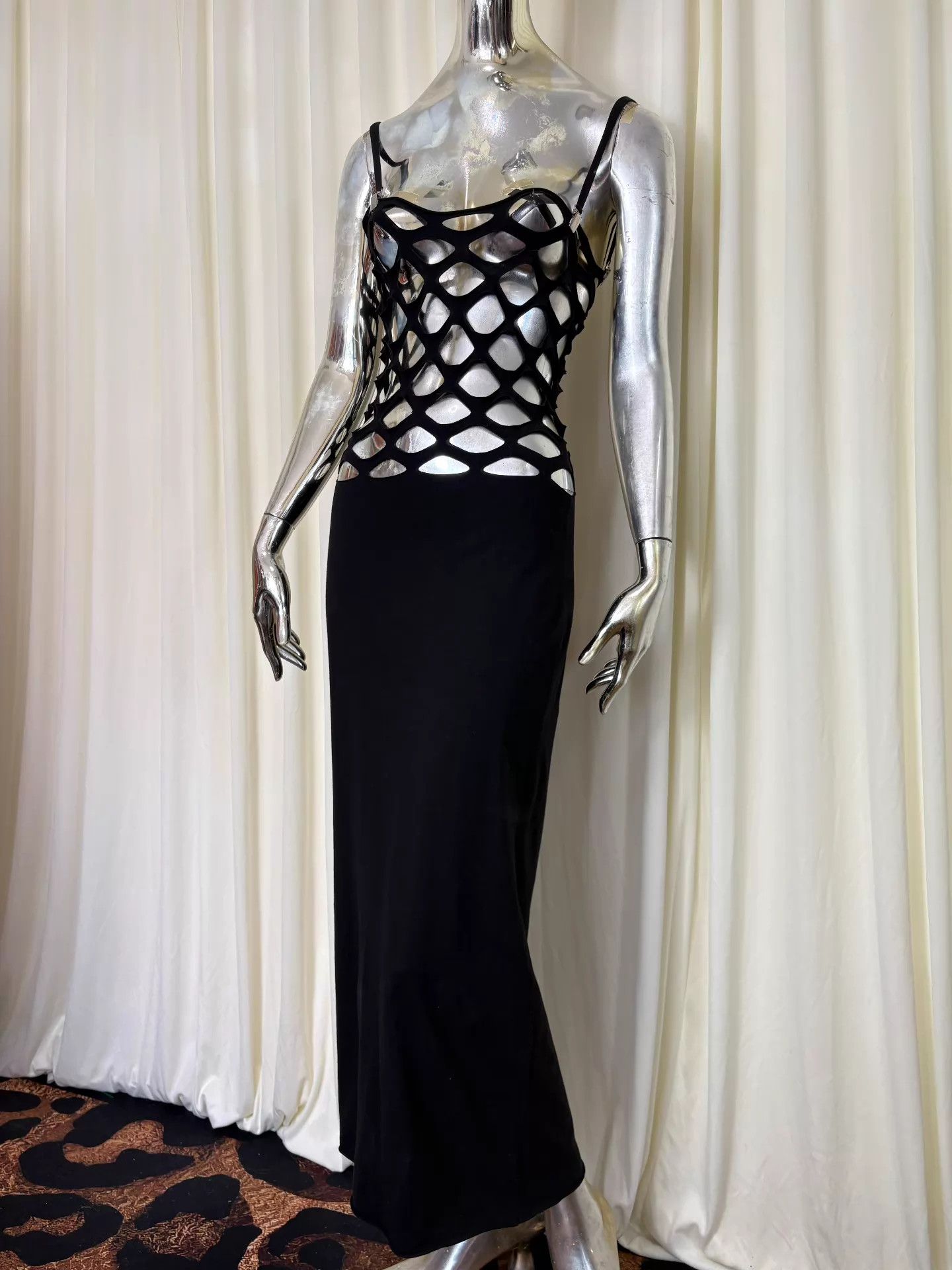Jean Paul Gaultier JPG Vintage Cutout Decon Mesh Eyelet Garter Dress S Size S / US 4 / IT 40 - 2 Thumbnail