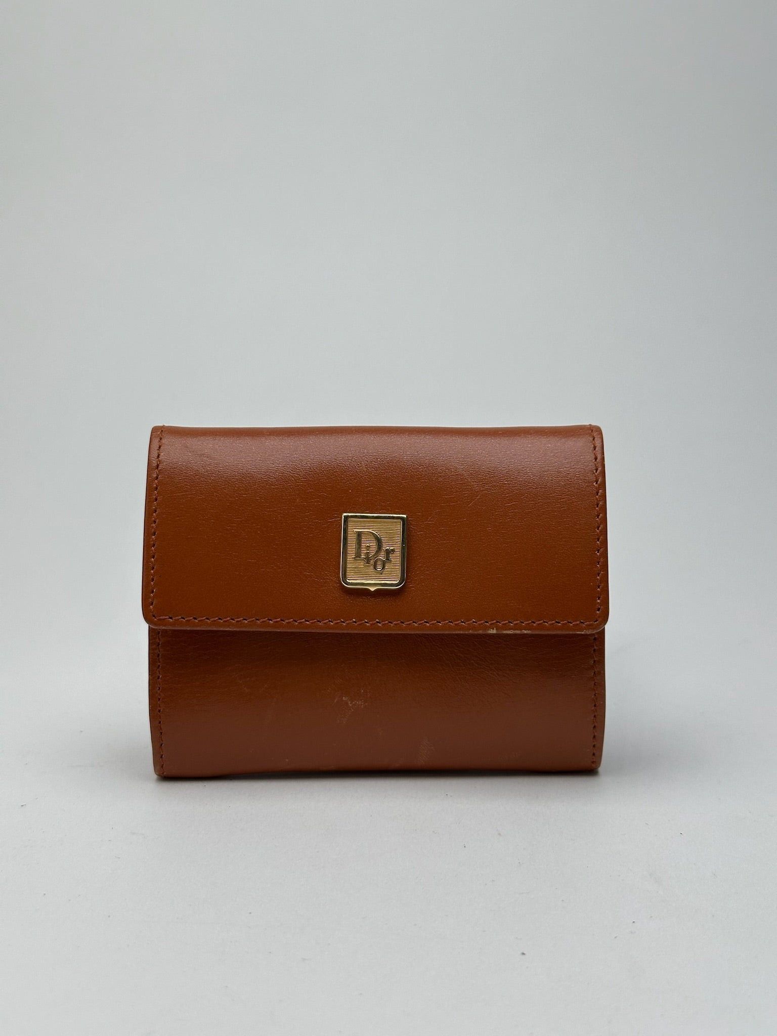 Dior Vintage Leather card holder brown Size ONE SIZE - 1 Thumbnail