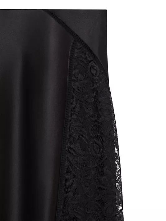 Givenchy o1w1db10325 Skirt With Lace Details in Black Size 27" / US 4 / IT 40 - 2 Thumbnail