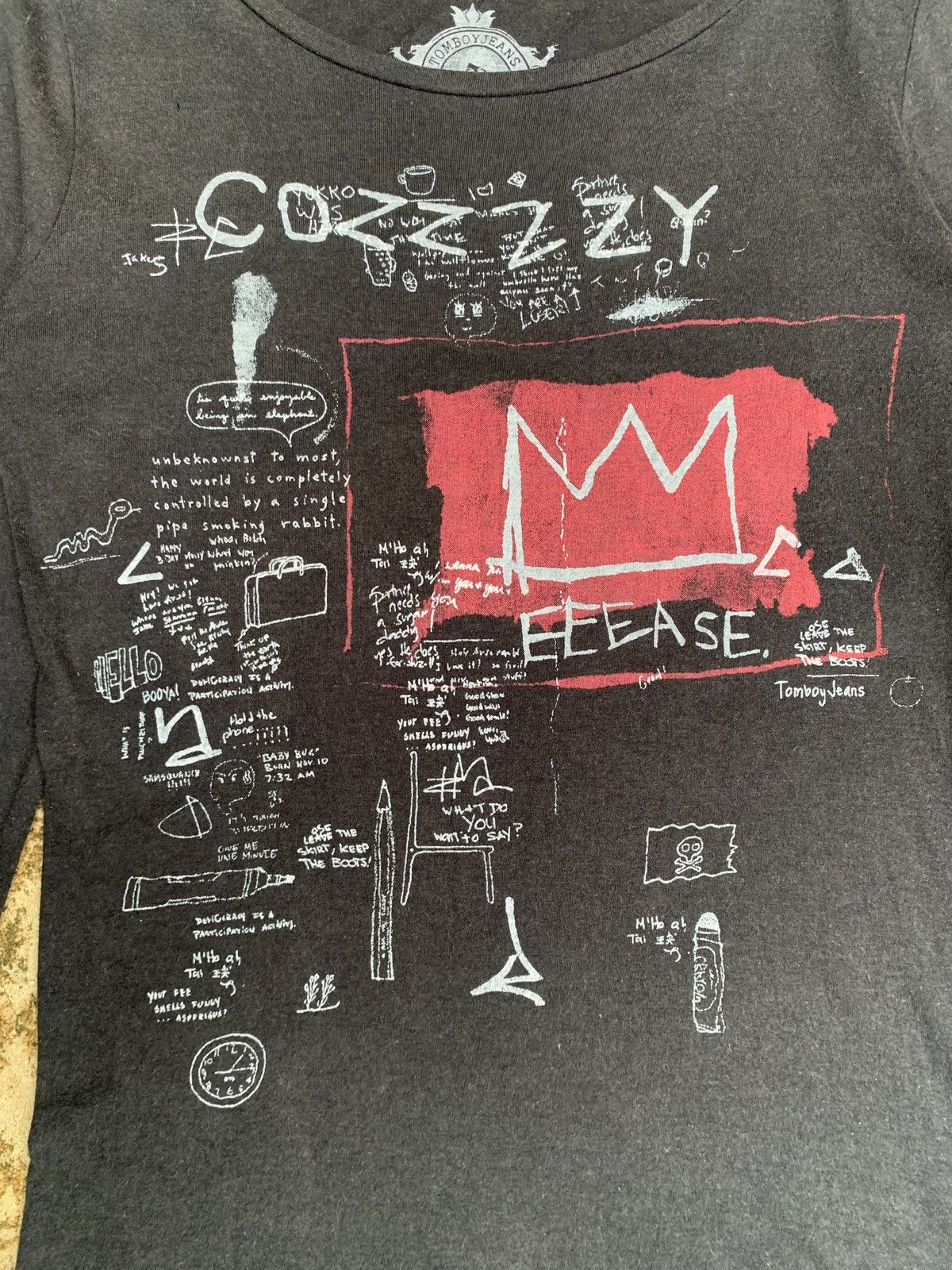 Other y2k Tomboy Jeans Cozzy JMB Like Art Black Longsleeve Top Size M / US 6-8 / IT 42-44 - 3 Thumbnail