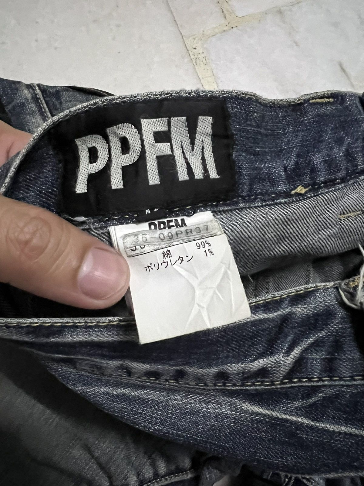 PPFM 💥RARE PPFM CURVED DISTRESSED JEAN Size US 32 / EU 48 - 21 Thumbnail