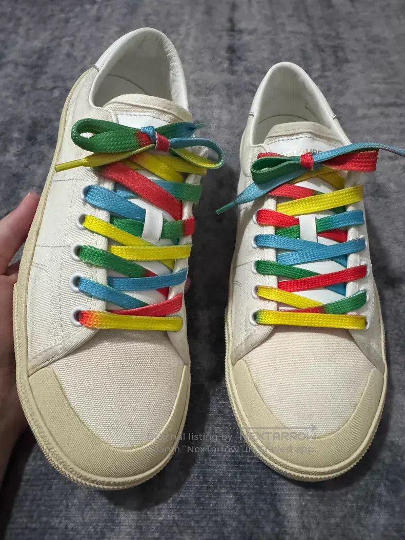 Saint Laurent Paris Saint Laurent Paris Low-top Canvas Rainbow Sneakers i Size US 8.5 / EU 41-42 - 1 Thumbnail