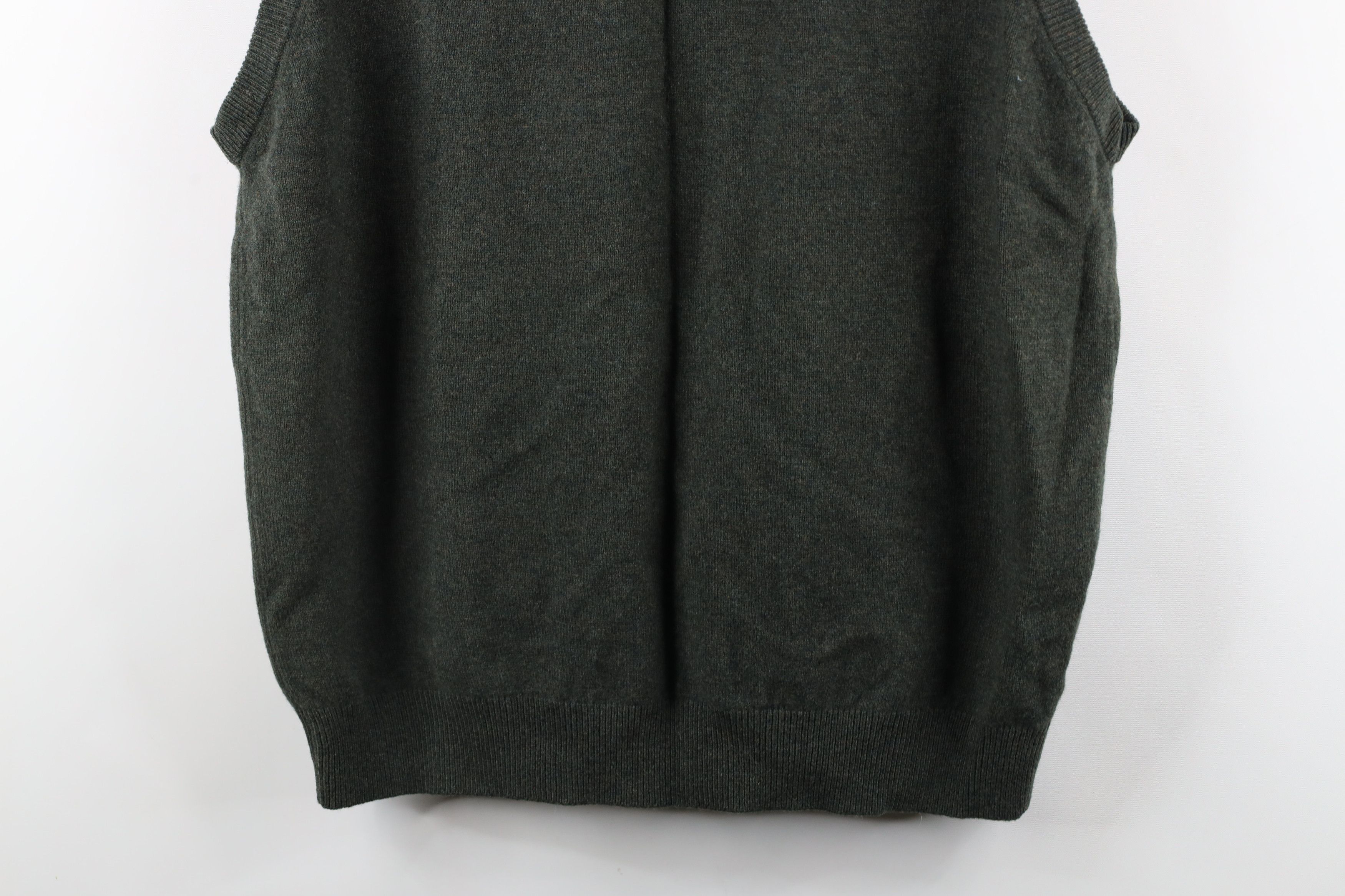 L.L. Bean × Vintage Vintage 90s LL Bean Lambswool V-Neck Sweater Vest Green Size US XL / EU 56 / 4 - 7 Thumbnail