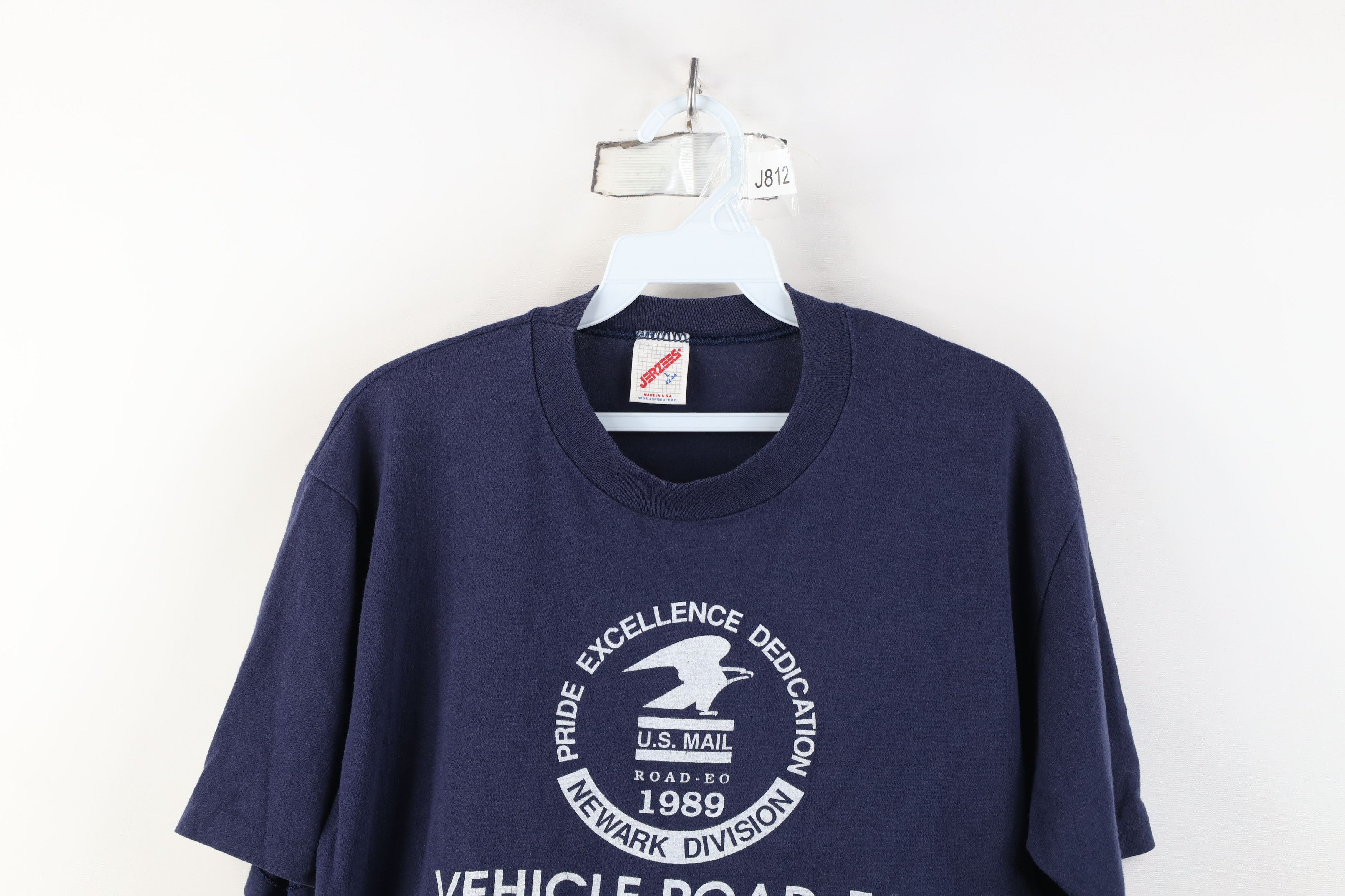 Vintage Vintage 80s US Mail USPS Newark Division T-Shirt Blue USA Size US L / EU 52-54 / 3 - 2 Thumbnail