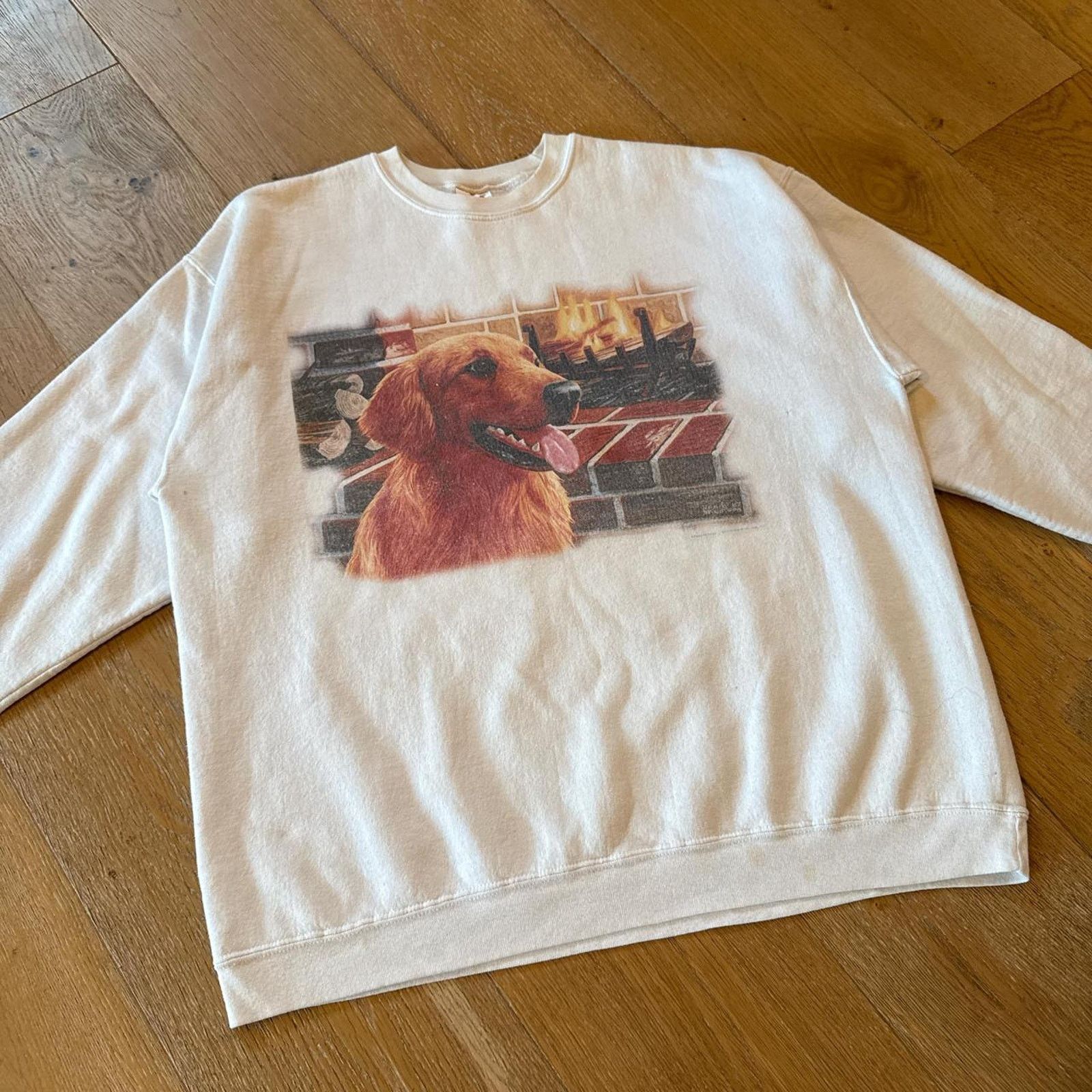 Hanes Vintage 2001 golden retriever crewneck Size US L / EU 52-54 / 3 - 1 Thumbnail
