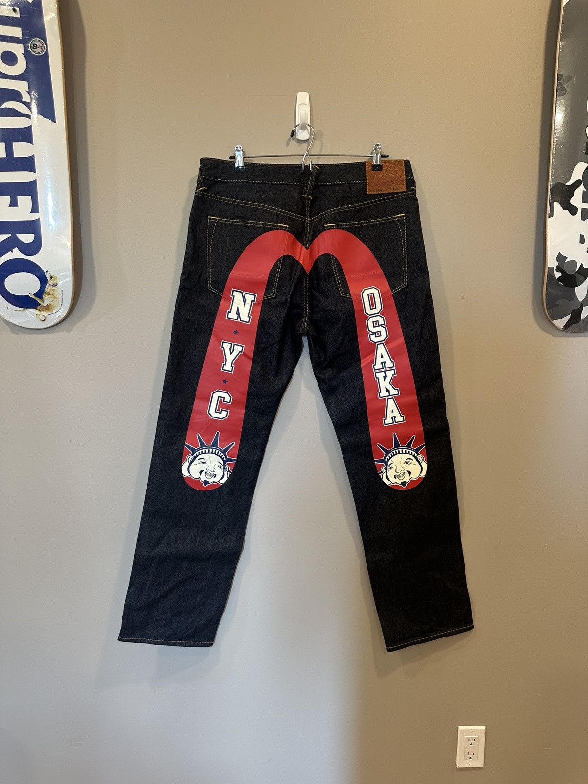 EVISU ダークデニム　EVISU DONNA OSAKA 26×32 Vintage Evisu Donna Osaka Denim Jeans - Etsy