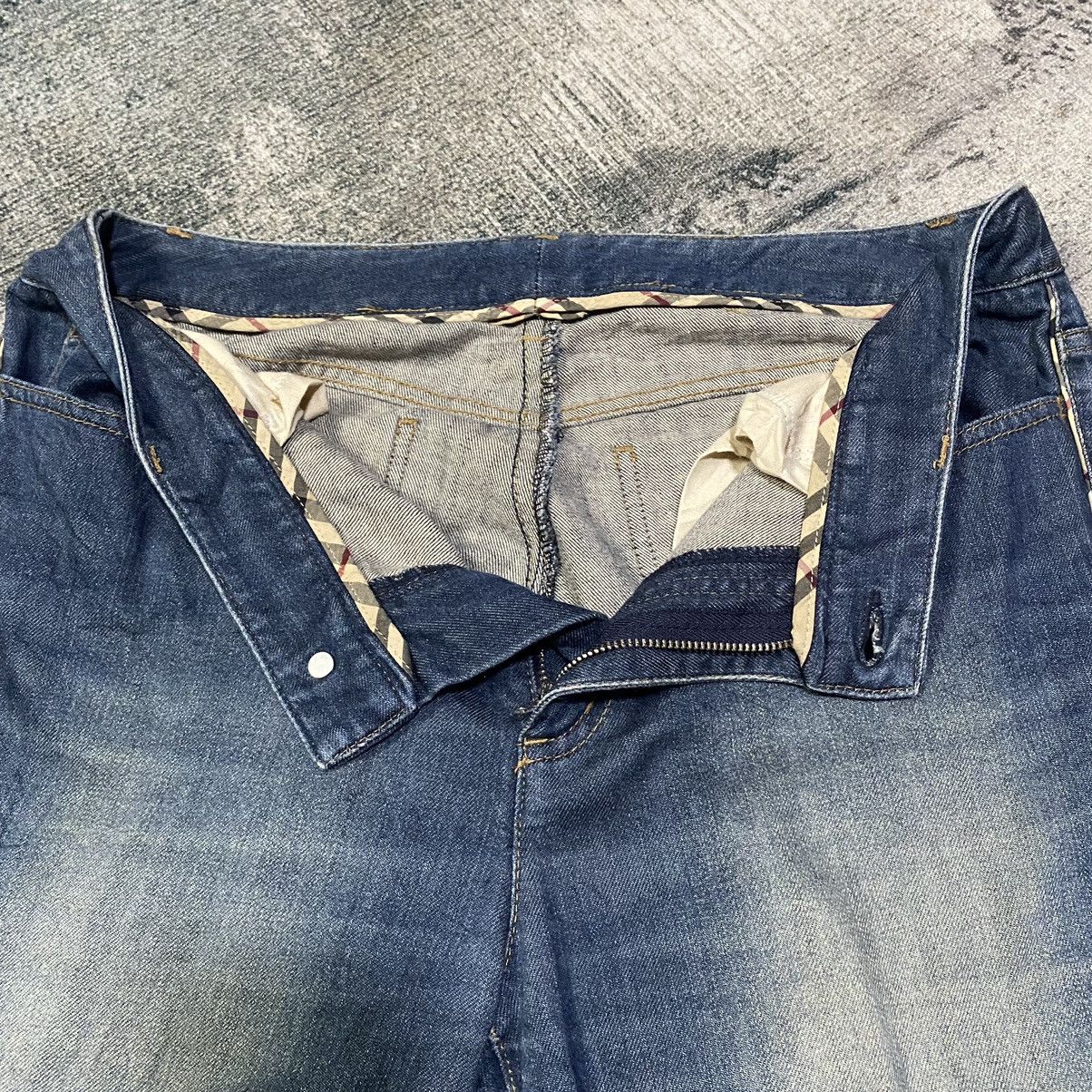 Burberry × Jean × Vintage Burberry Distressed Bootcut Jeans Size 33" - 11 Thumbnail